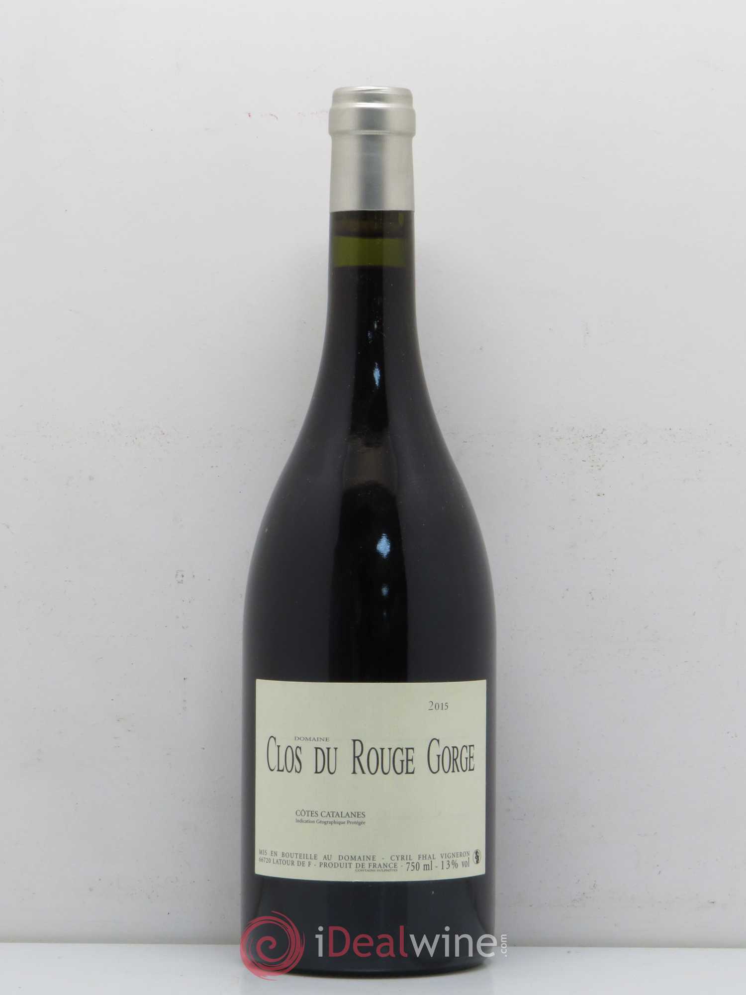 Côtes Catalanes (VDP des Côtes Catalanes) Clos Du Rouge Gorge Cyril Fahl 2015 - Lot de 1 bouteille - 0