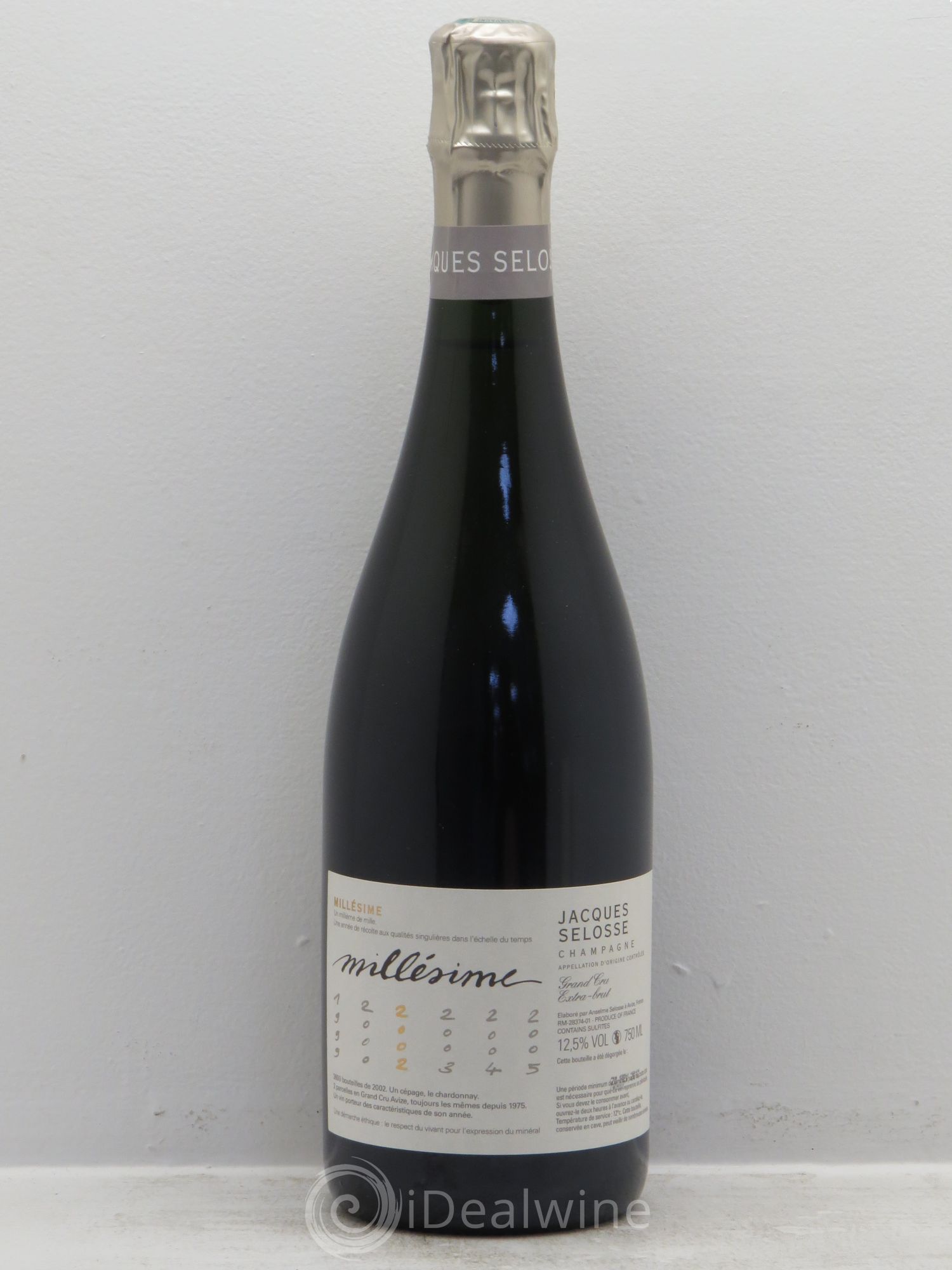Champagne Blanc de Blancs Extra brut Jacques Selosse 2002 - Posten von 1 Flasche - 0