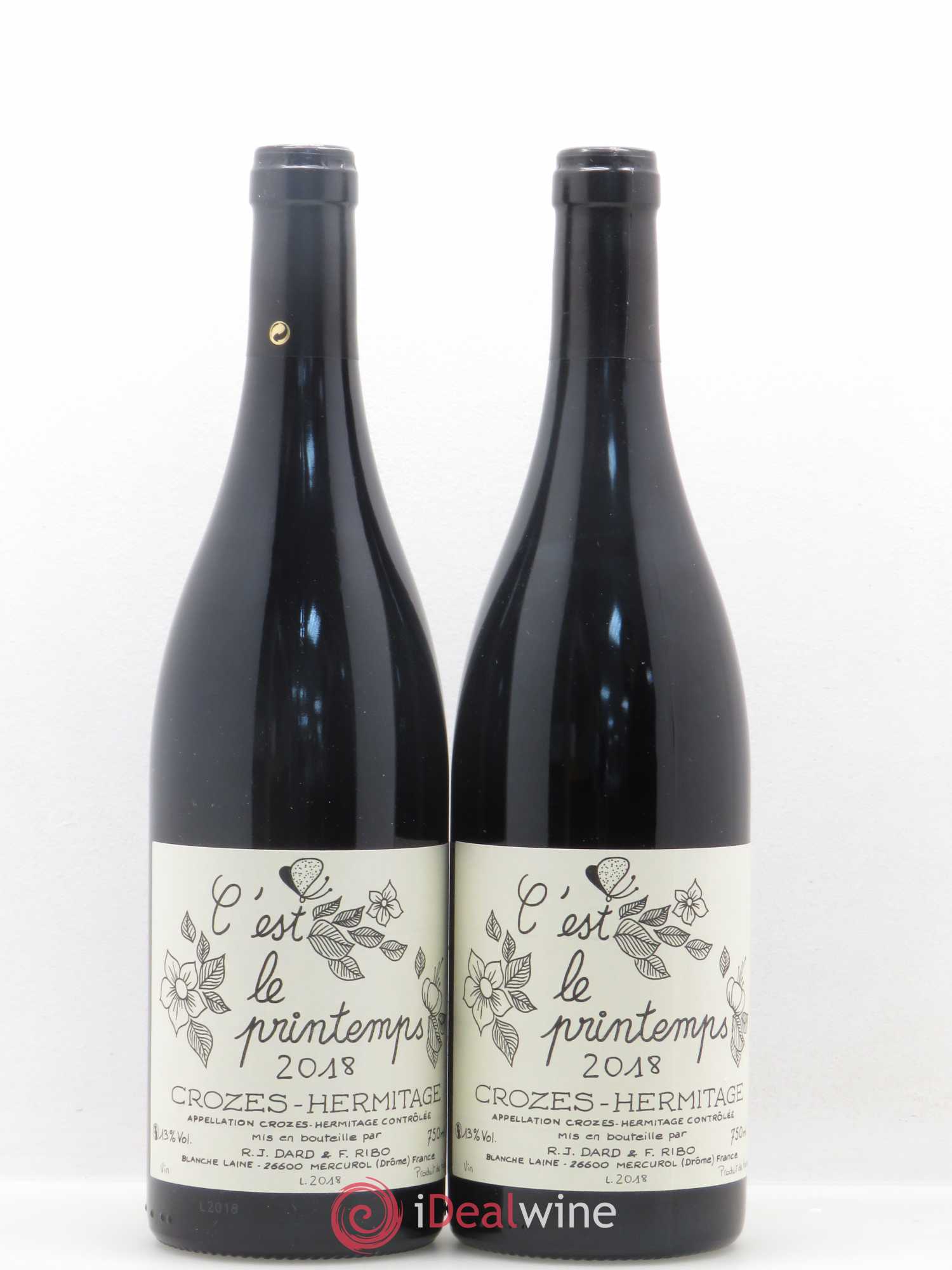 Crozes-Hermitage Le Printemps Dard et Ribo 2018 - Lot de 2 bouteilles - 0