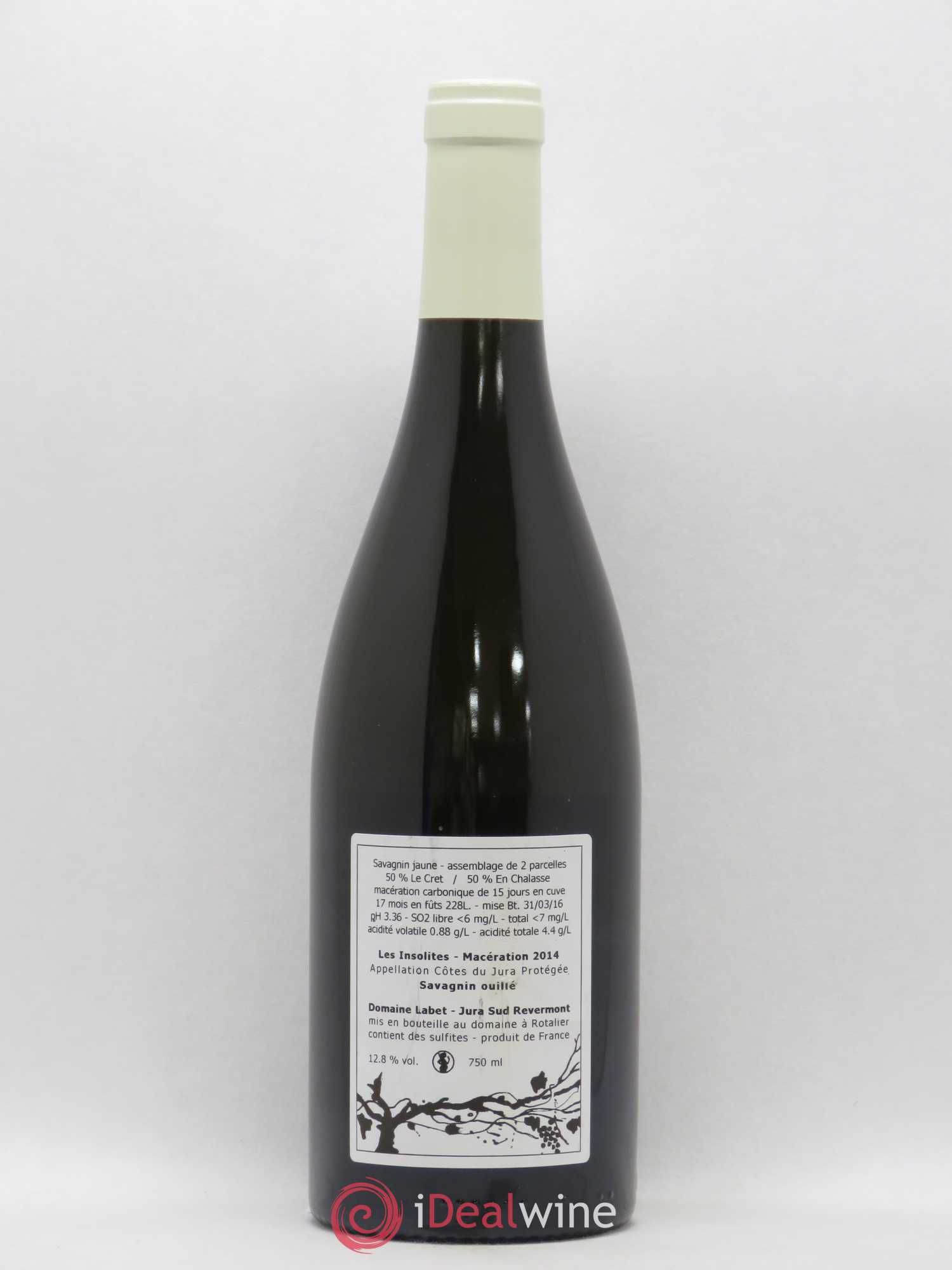 Côtes du Jura Savagnin de macération La Bardette Romain - Julien - Charline Labet 2014 - Lot de 1 bouteille - 1