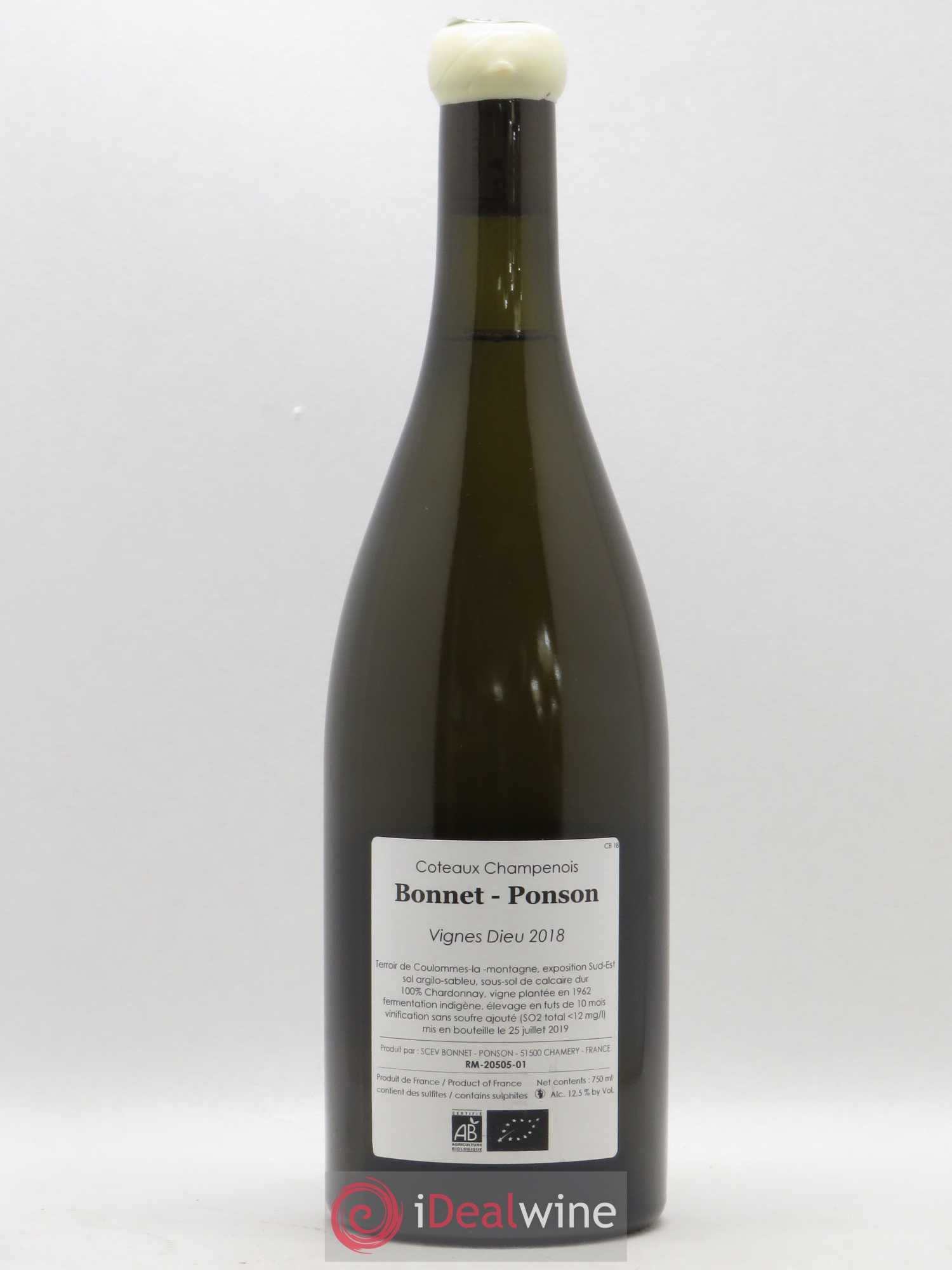 Coteaux Champenois Bonnet-Ponson Les Vignes Dieu 2018 - Posten von 1 Flasche - 1