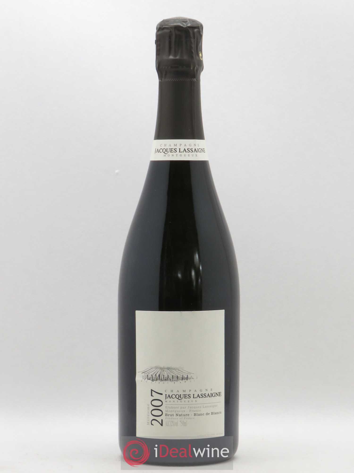 Blanc de Blancs millésimé Brut Nature Jacques Lassaigne 2007 - Lot de 1 bouteille - 0
