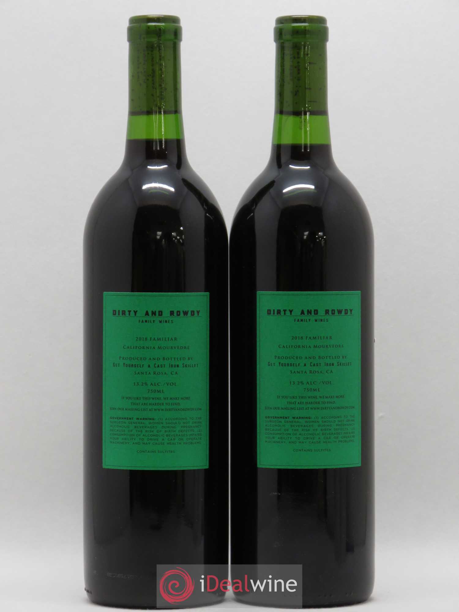 USA California Dirty and Rowdy Familiar Mourvèdre 2018 - Posten von 2 Flaschen - 1