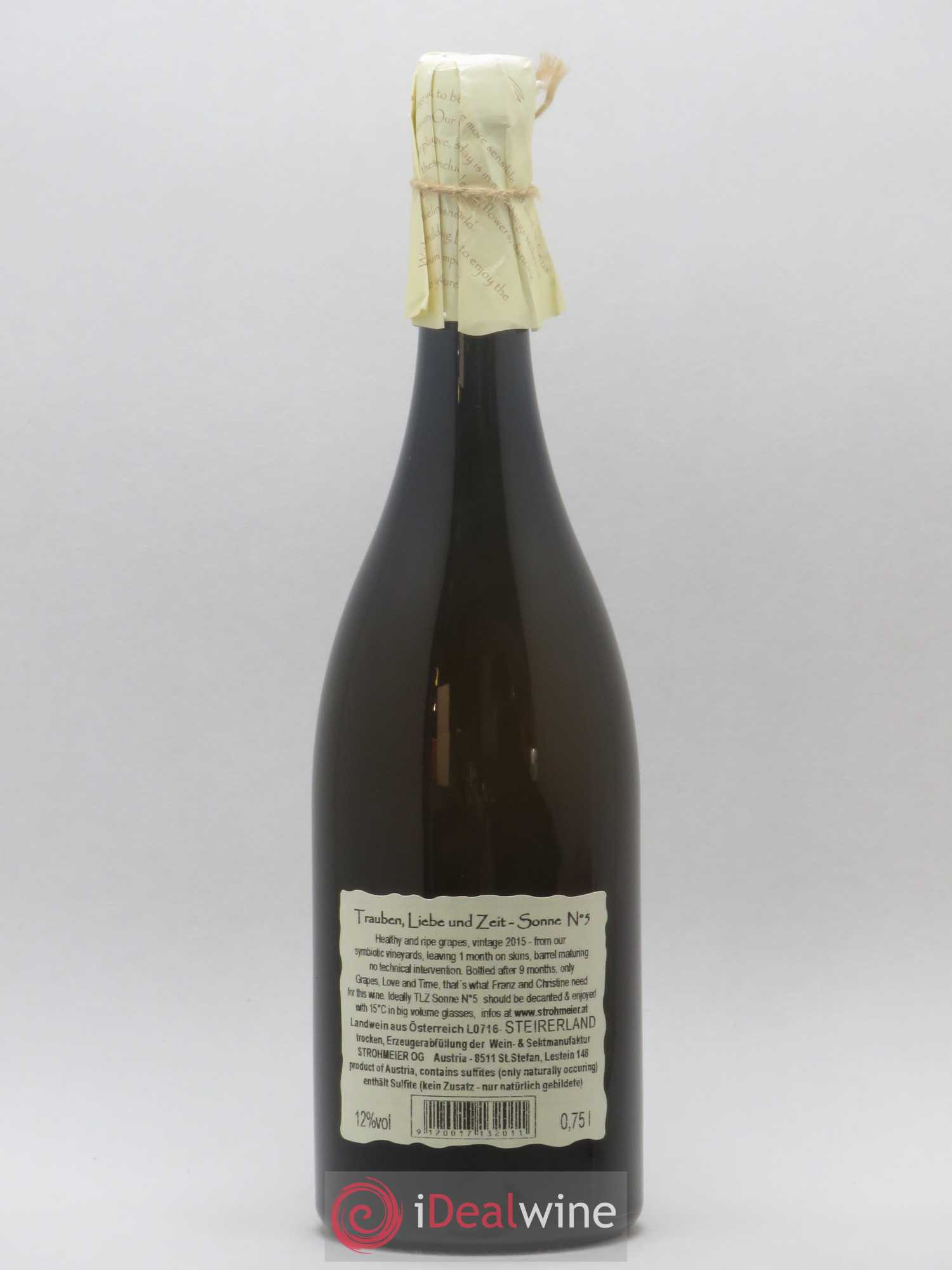 Autriche Domaine Strohmeier Sonne n°5 Trauben, Liebe und Zeit 2015 - Posten von 1 Flasche - 1