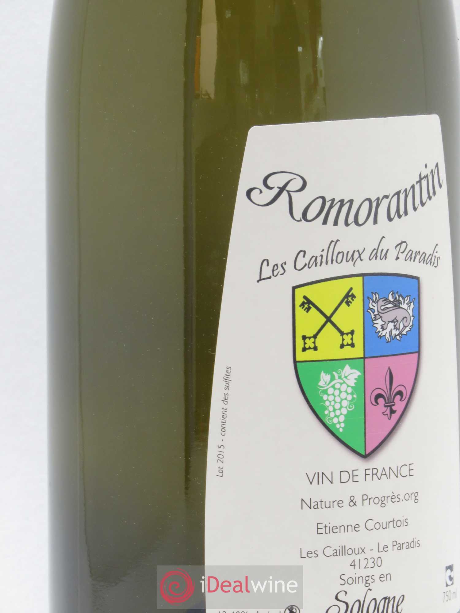 Vin de France Romorantin Les Cailloux du Paradis 2015 - Posten von 1 Flasche - 1