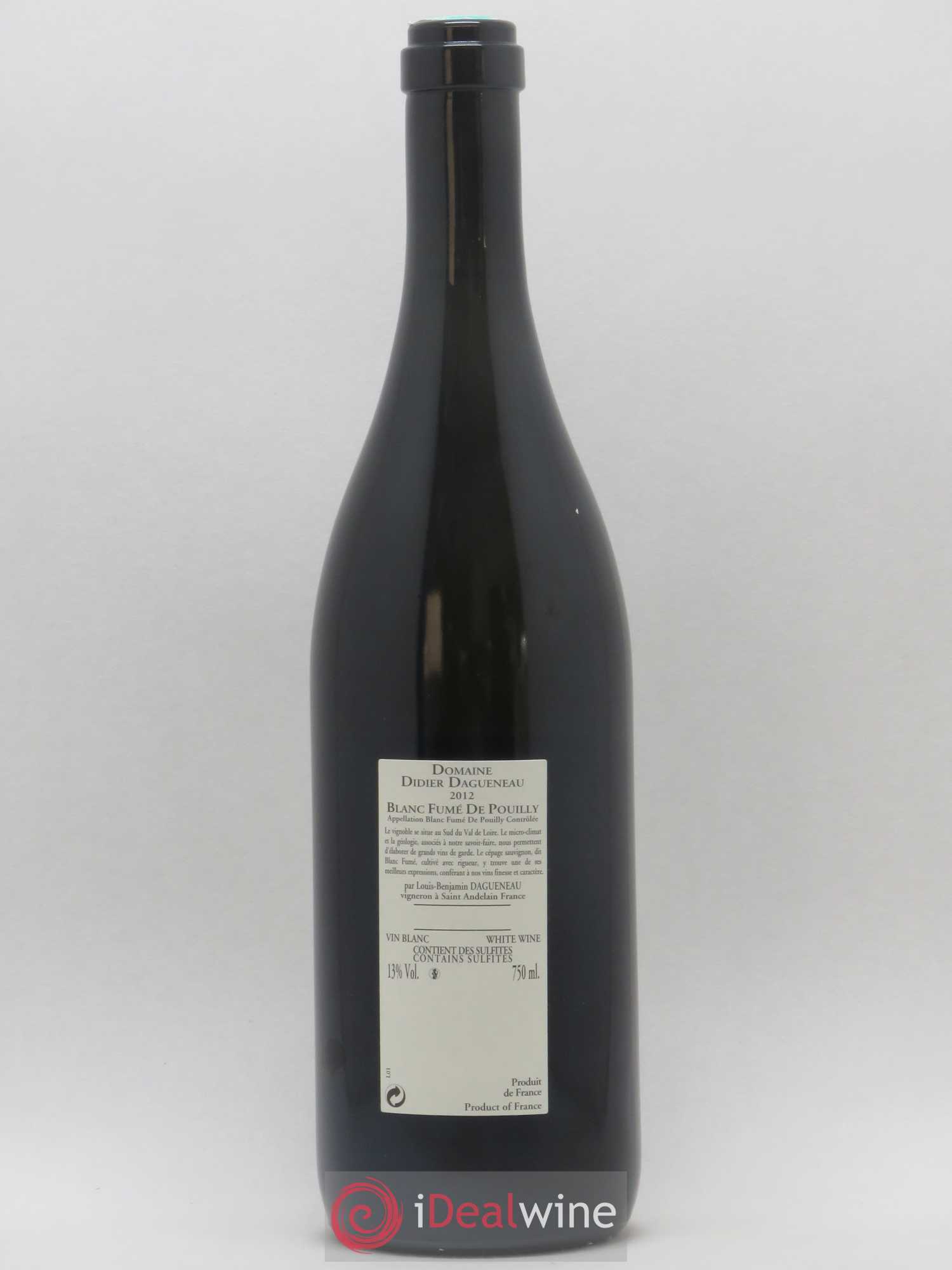 Vin de France (anciennement Pouilly-Fumé) Buisson Renard Dagueneau (Domaine Didier - Louis-Benjamin) 2012 - Lot de 1 bouteille - 1