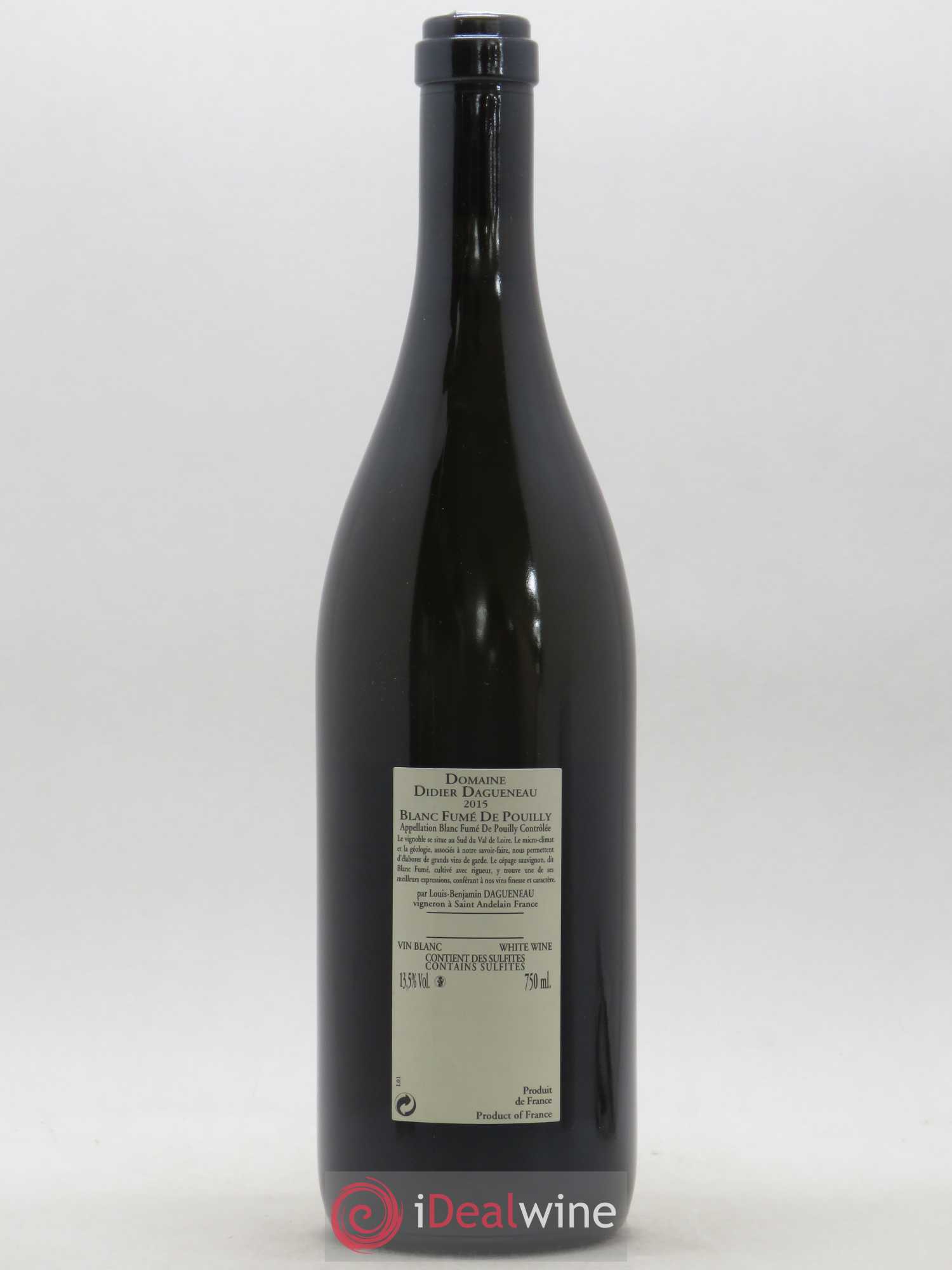 Vin de France (anciennement Pouilly-Fumé) Buisson Renard Dagueneau (Domaine Didier - Louis-Benjamin) 2015 - Lot de 1 bouteille - 1