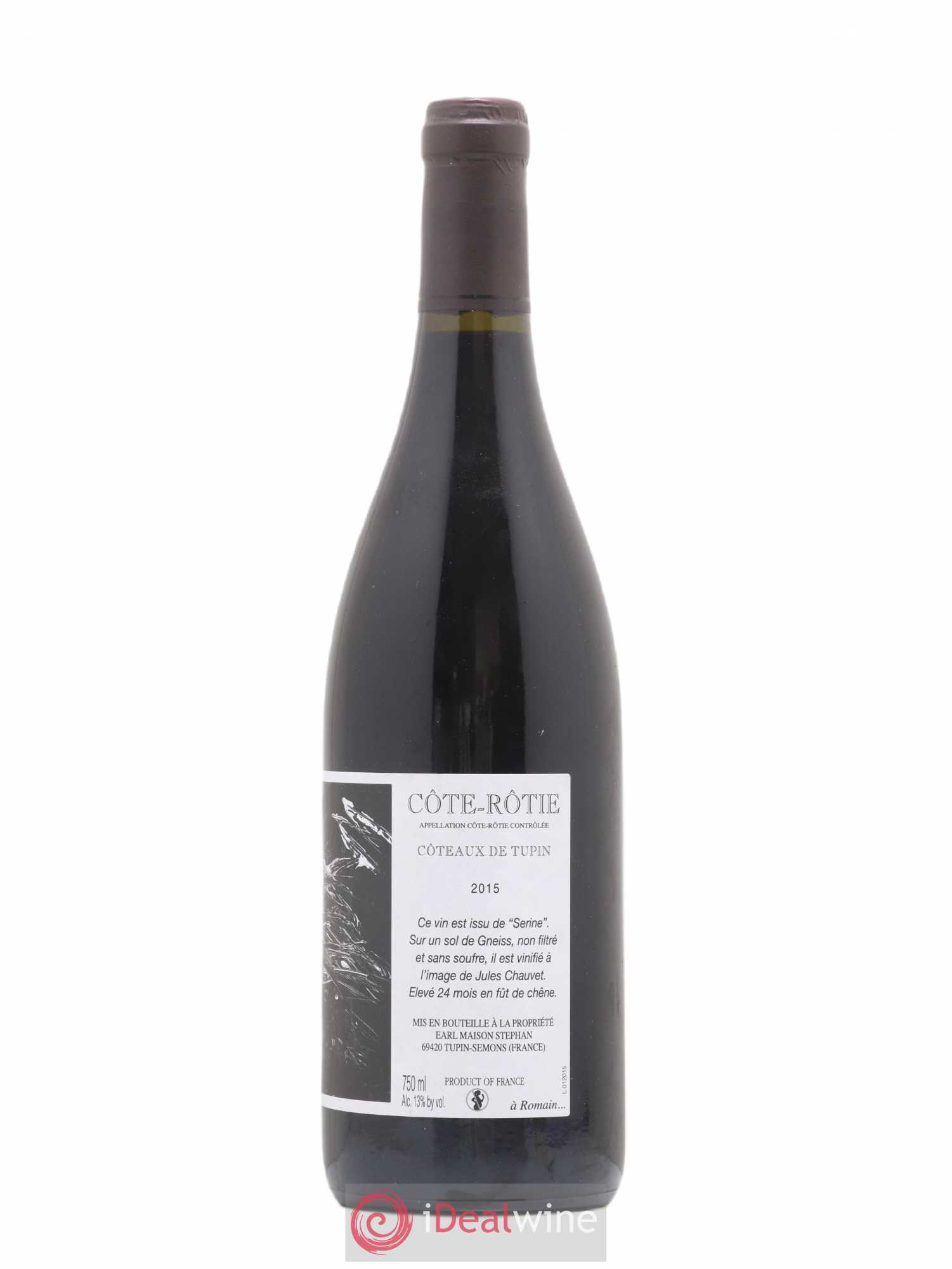 Côte-Rôtie Coteaux de Tupin Jean-Michel Stephan 2015 - Lot de 1 bouteille - 1