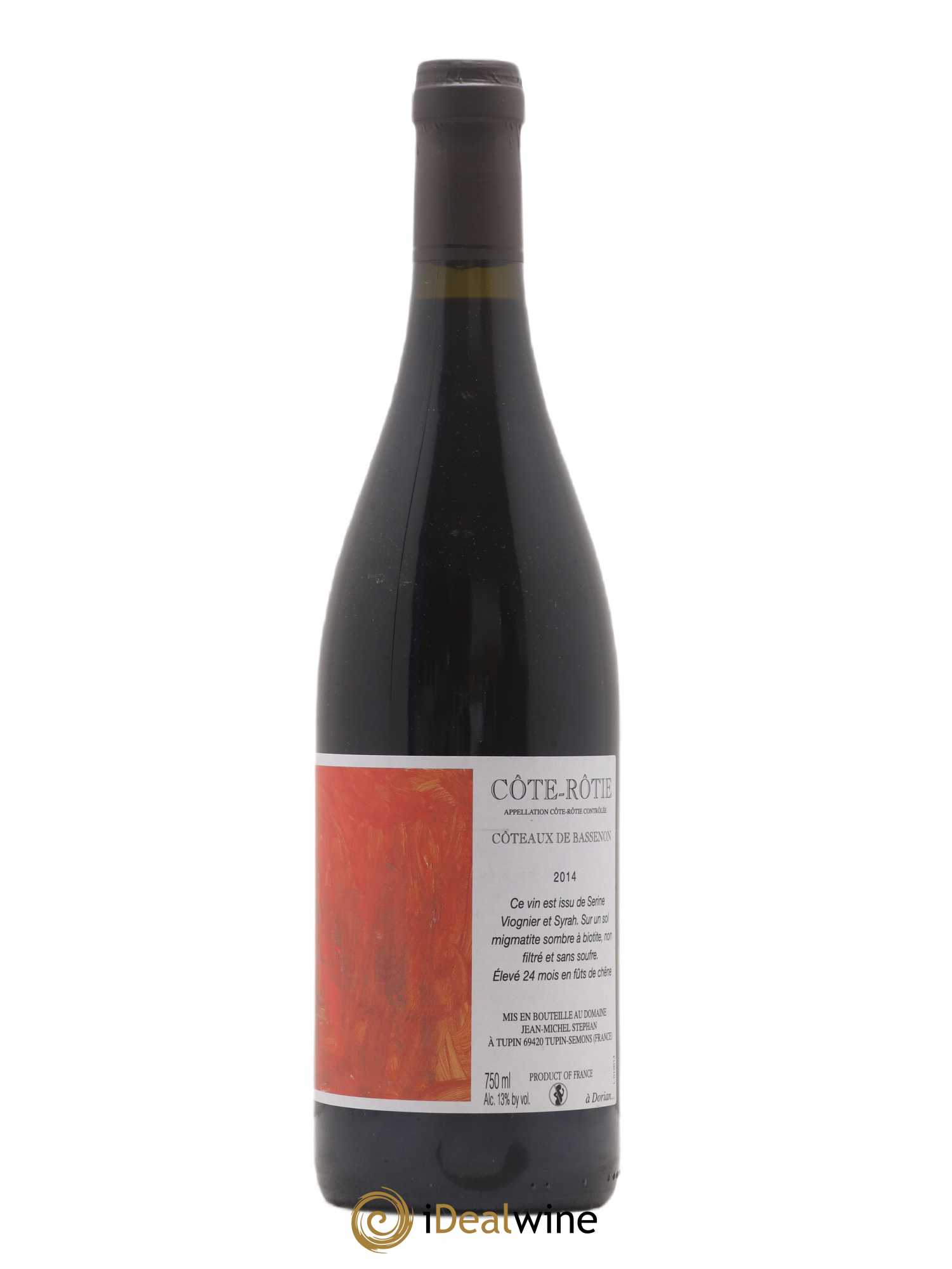 Côte-Rôtie Coteaux de Bassenon Jean-Michel Stephan 2014 - Lot de 1 bouteille - 0