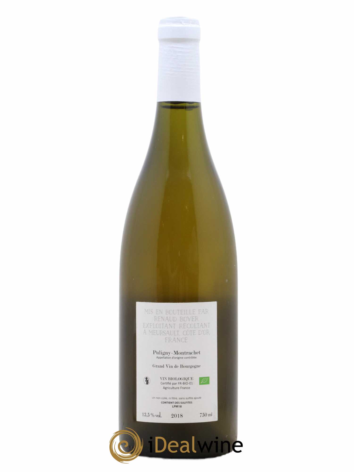 Puligny-Montrachet Les Reuchaux Renaud Boyer 2018 - Lot de 1 bouteille - 1