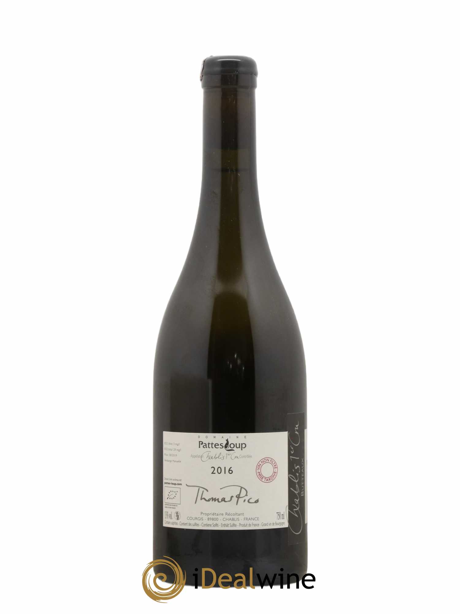 Chablis 1er Cru Butteaux Pattes Loup (Domaine) 2016 - Lot de 1 bouteille - 1