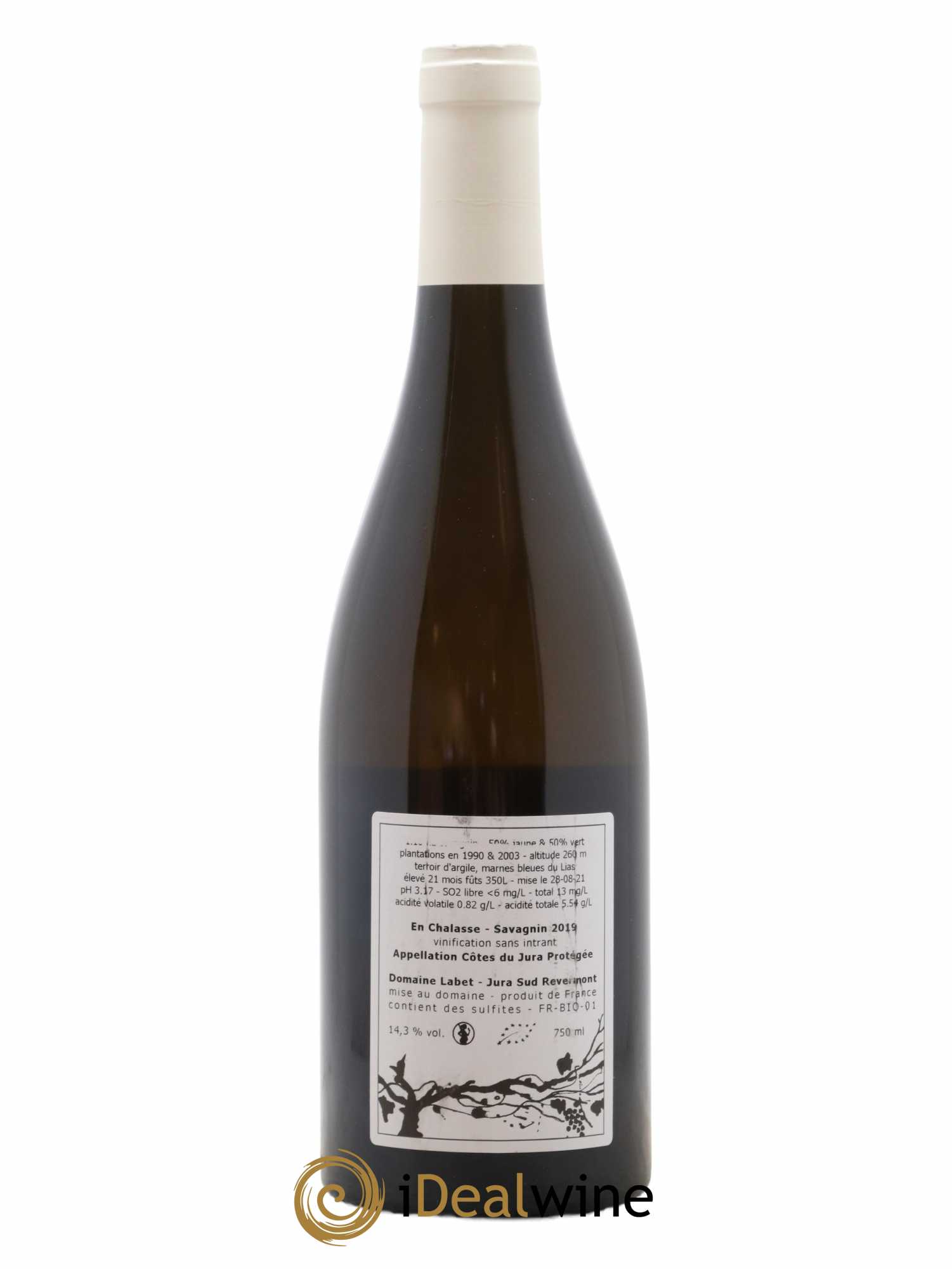 Côtes du Jura Fleur de Savagnin En Chalasse Romain - Julien - Charline Labet 2019 - Lot de 1 bouteille - 1