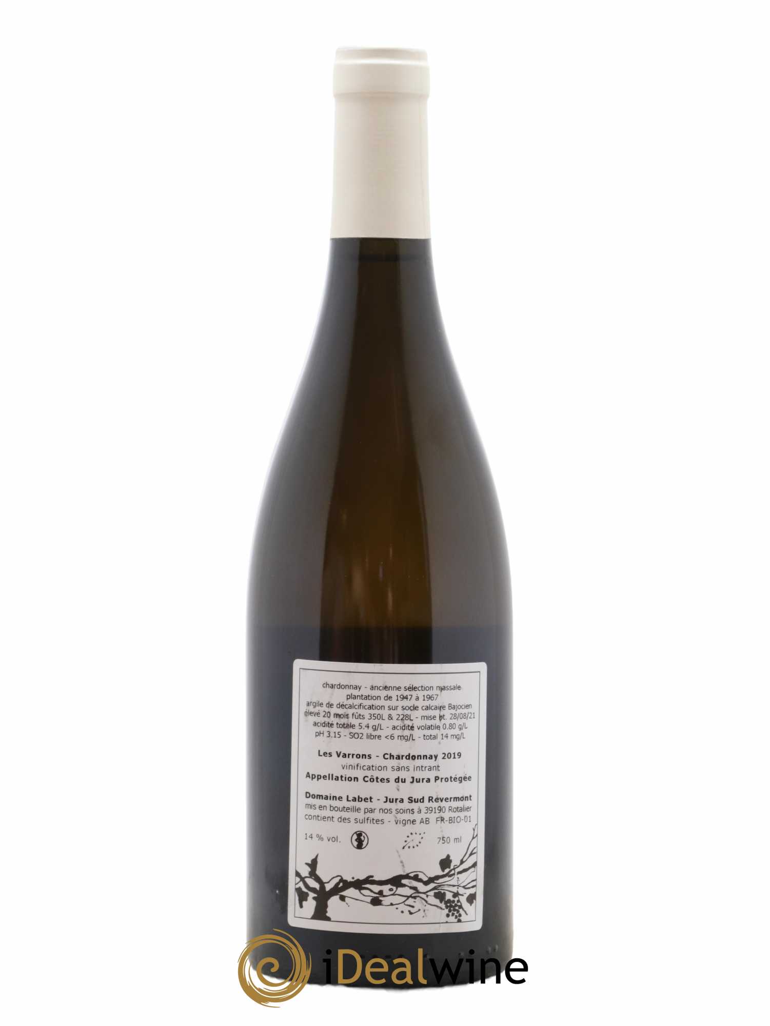 Côtes du Jura Chardonnay Les Varrons Romain - Julien  - Charline Labet 2019 - Lot of 1 bottle - 1
