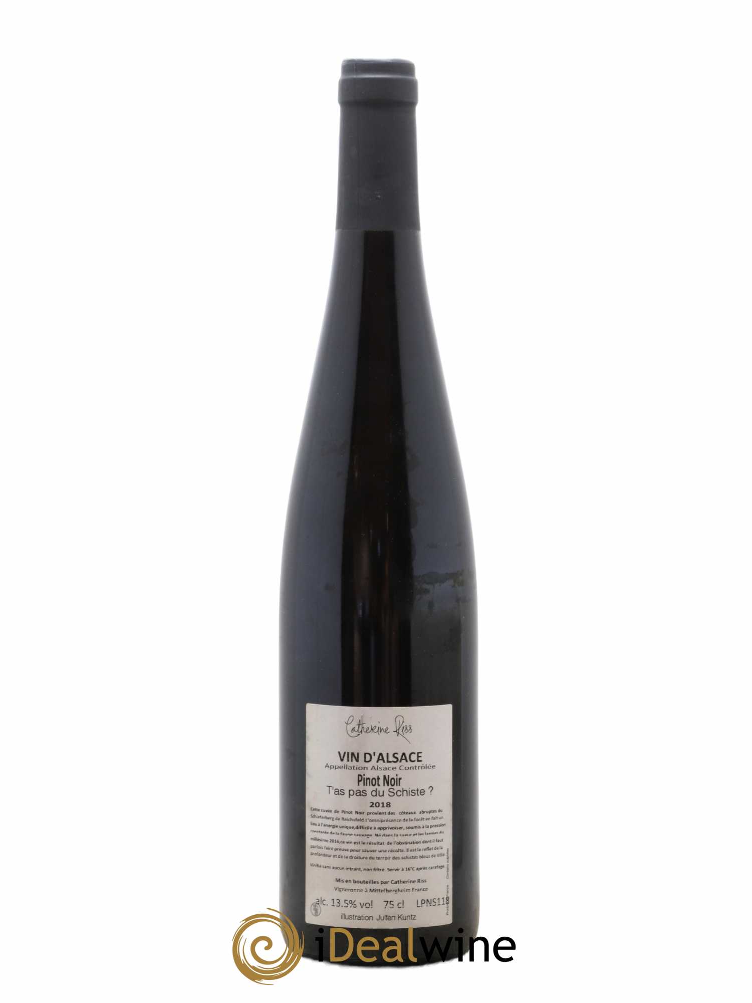 Alsace T'as pas du Schiste Catherine Riss 2018 - Lot de 1 bouteille - 1