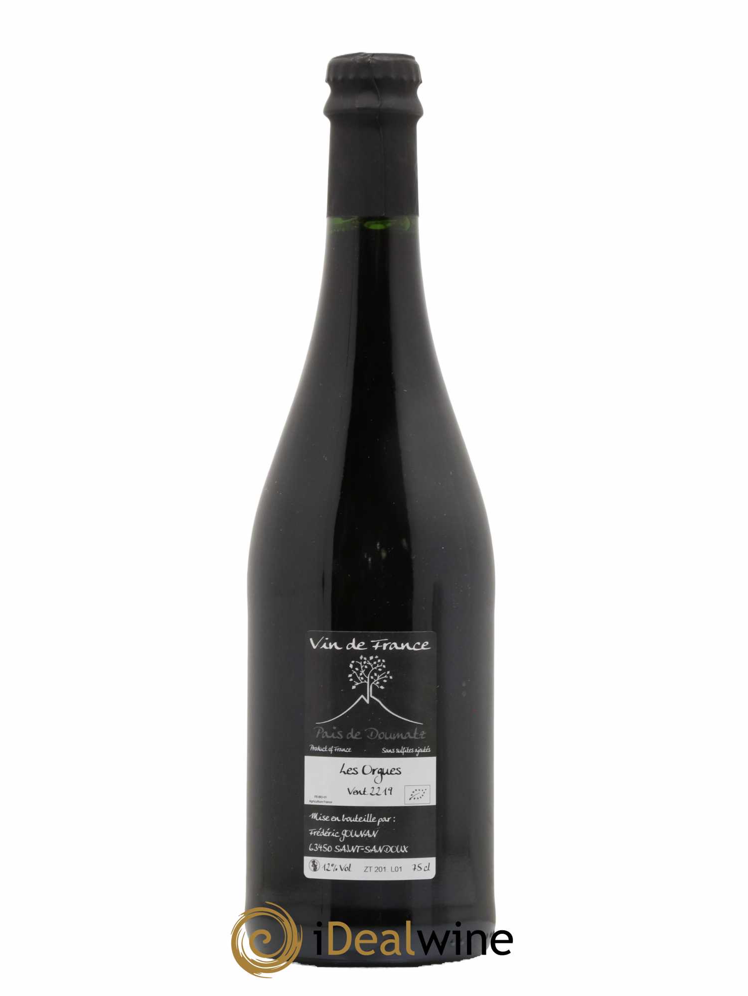 Vin de France Les Orgues Vignoble de l'Arbre Blanc 2019 - Lot de 1 bouteille - 1