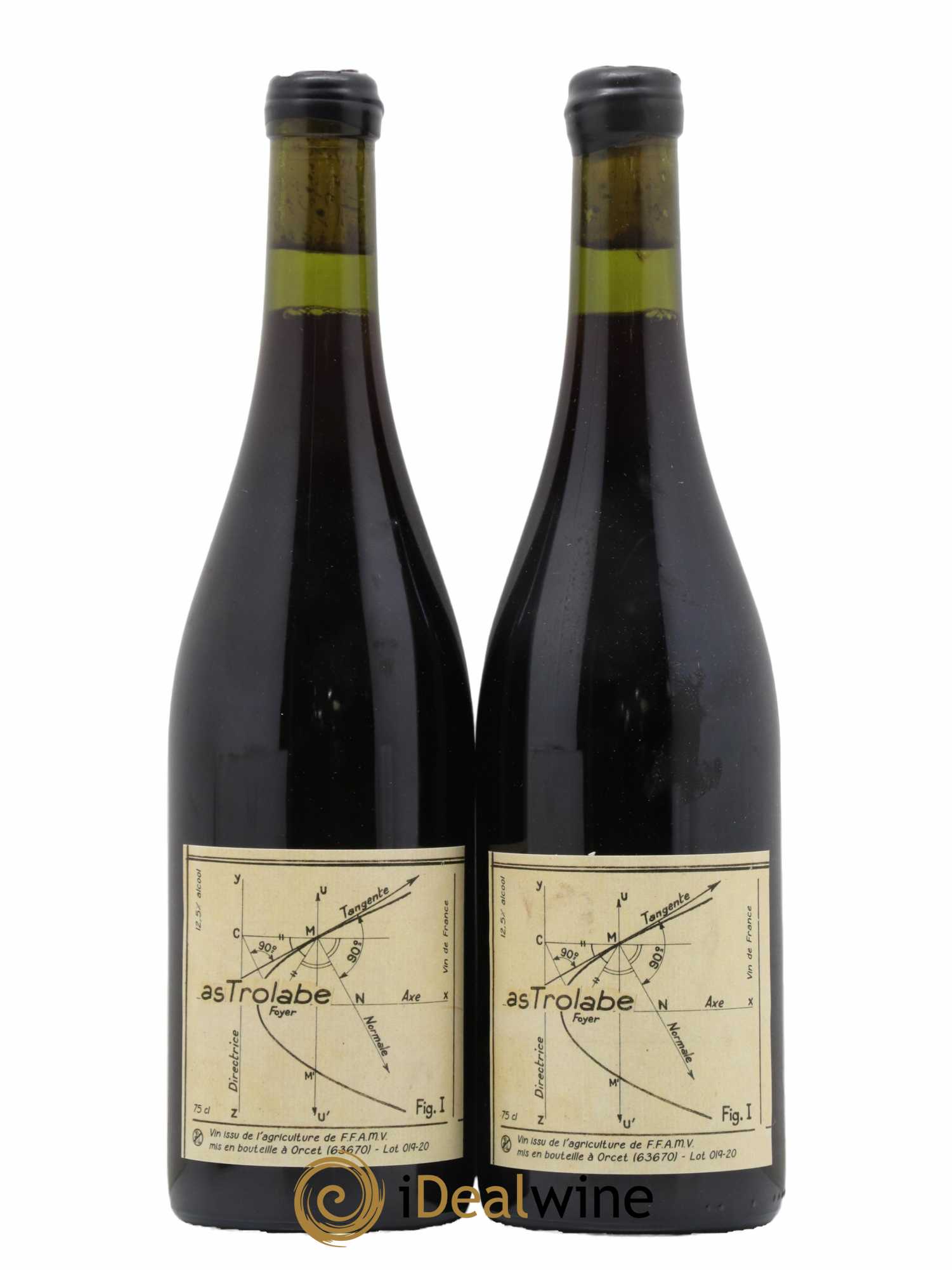 Vin de France Astrolabe F.F.A.M.V (Francine et Francois Dhumes-Aurelien Lefort-Vincent Marie-Manu Duveau) 2019 - Lot of 2 bottles - 0