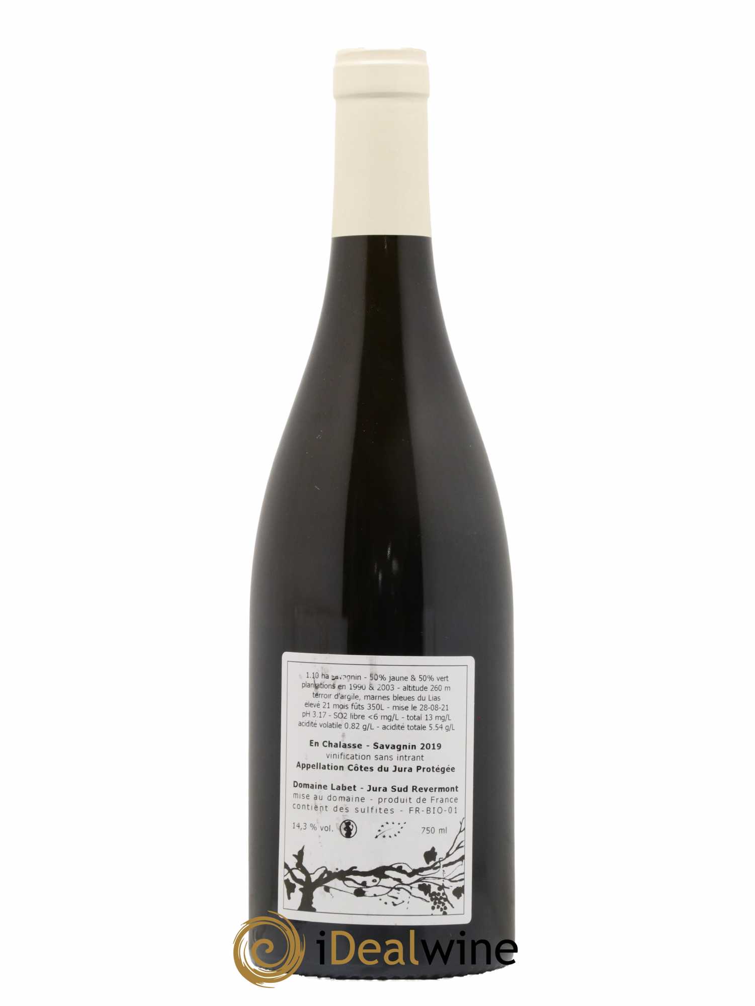 Côtes du Jura Fleur de Savagnin En Chalasse Romain - Julien - Charline Labet 2019 - Lot de 1 bouteille - 1