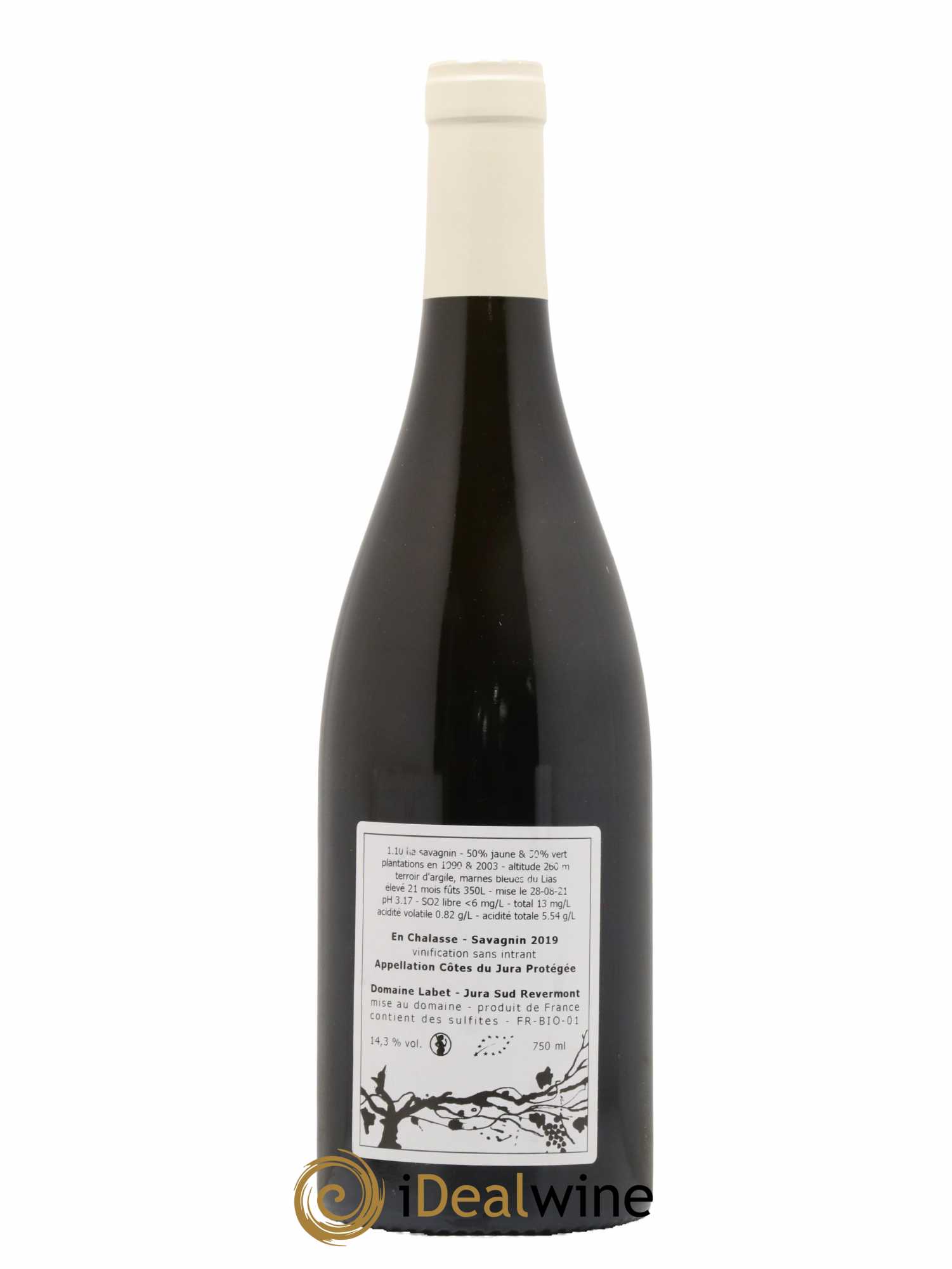 Côtes du Jura Fleur de Savagnin En Chalasse Romain - Julien - Charline Labet 2019 - Lot de 1 bouteille - 1