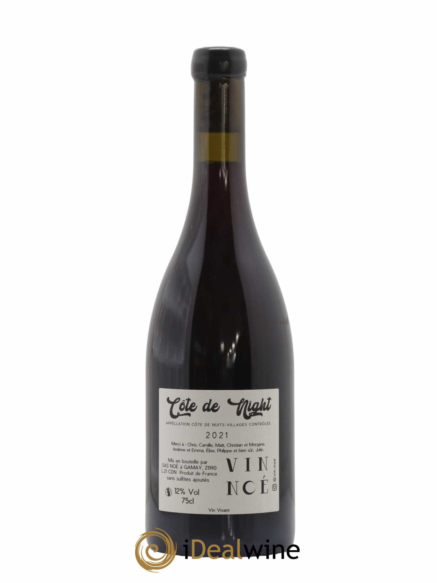 Côte de Nuits-Villages Côte de Night Vin Noé 2021 - Lot de 1 bouteille - 1
