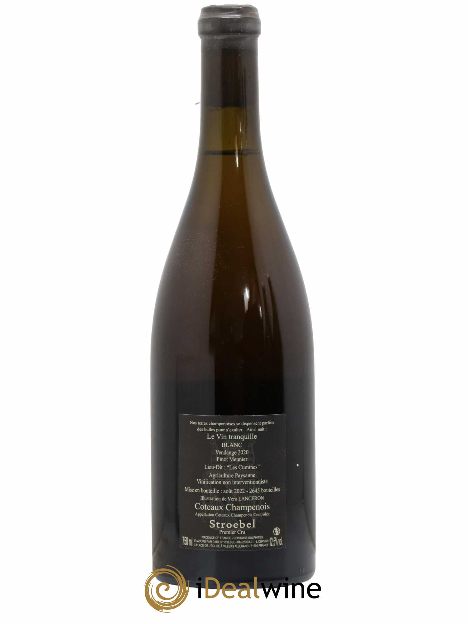 Coteaux Champenois Les Cumines Thimotée Stroebel 2020 - Lot de 1 bouteille - 1