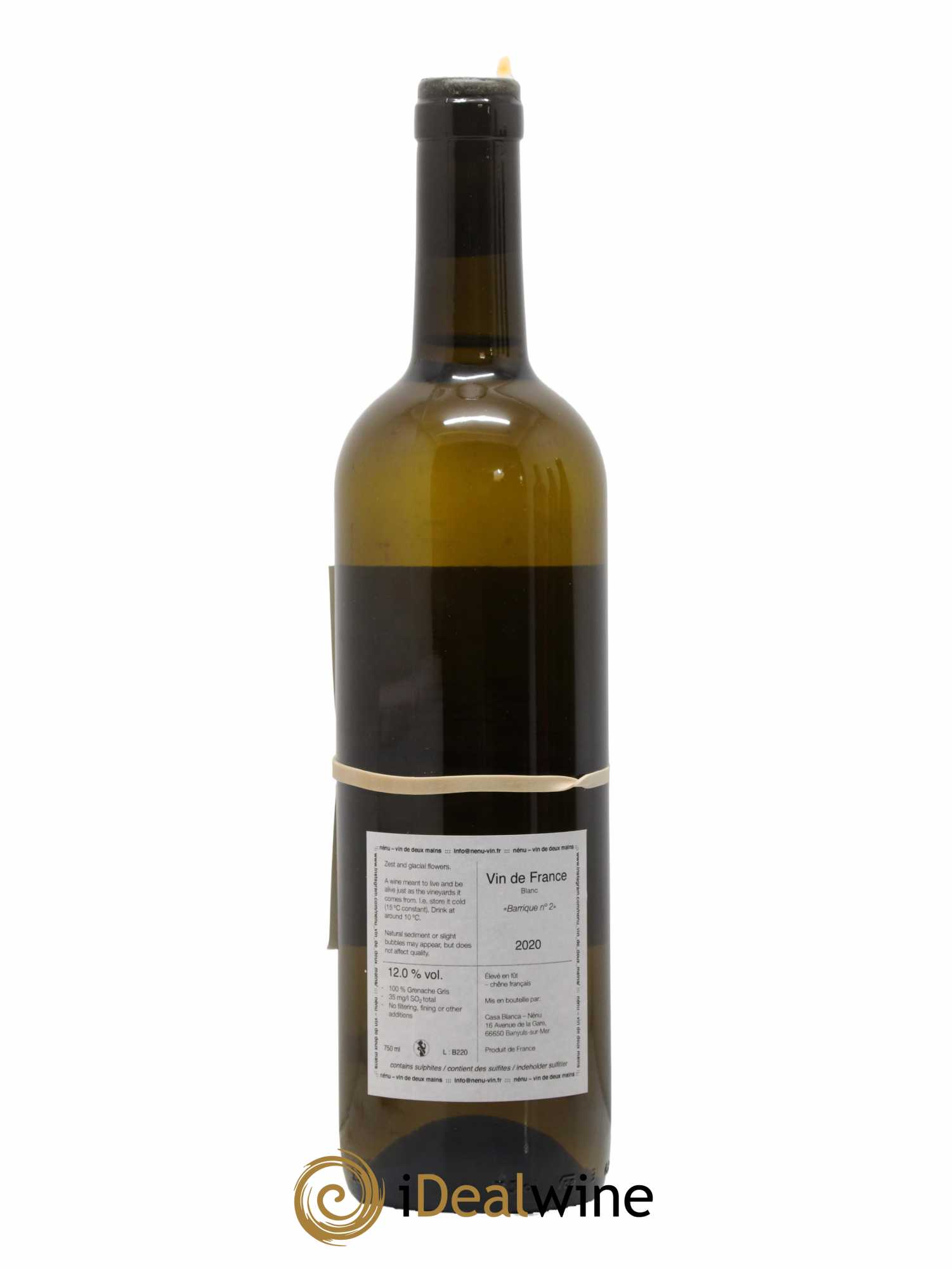 Vin de France Barrique n°2 Nénu 2020 - Lot de 1 bouteille - 1