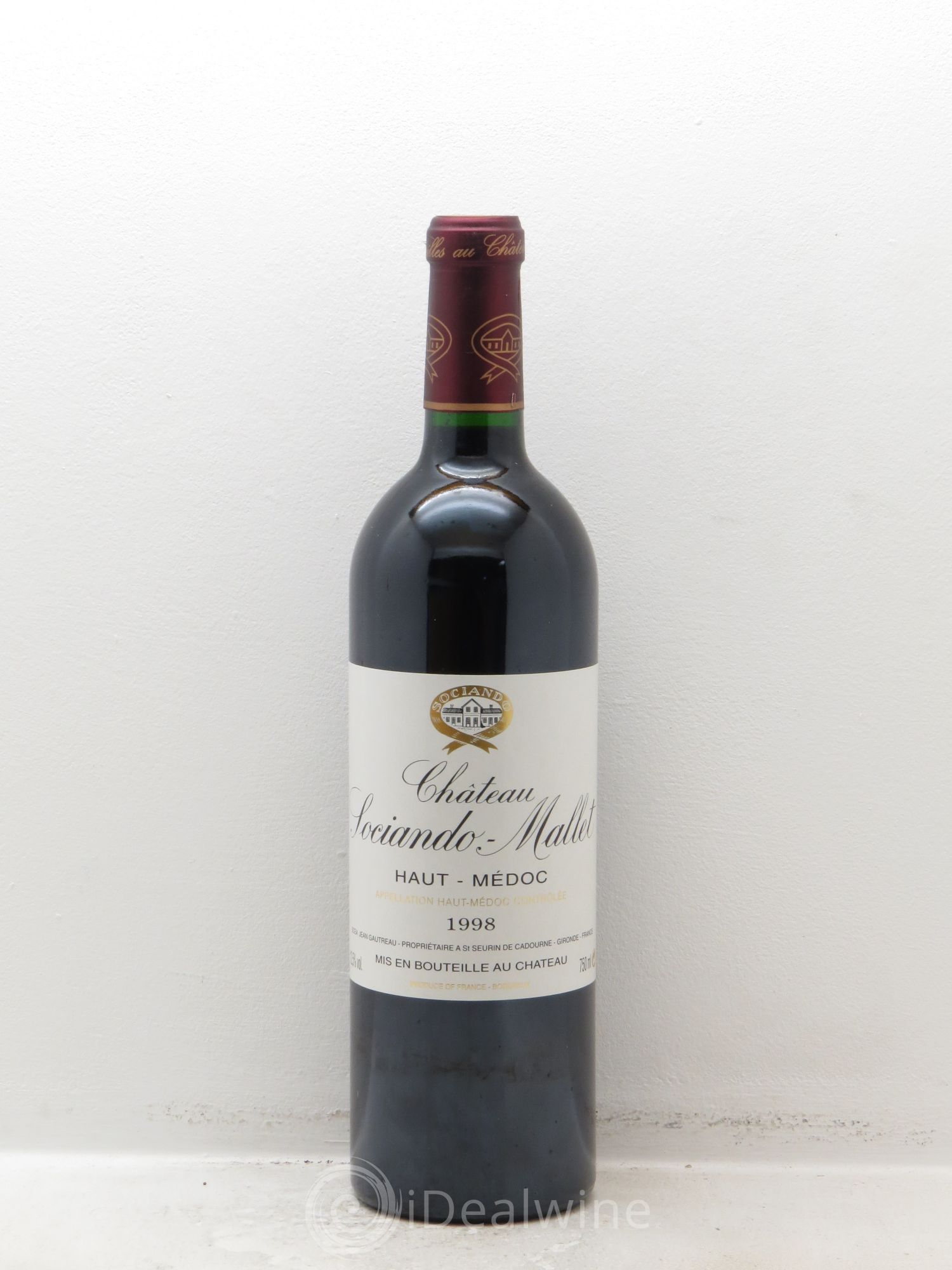 Château Sociando Mallet 1998 - Lot de 12 bouteilles - 0
