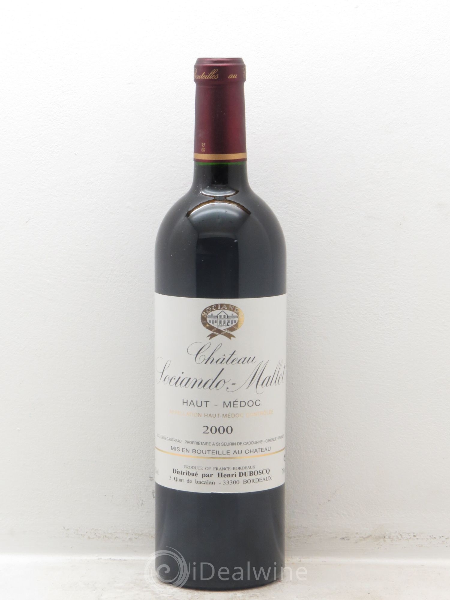 Château Sociando Mallet 2000 - Lot de 12 bouteilles - 0