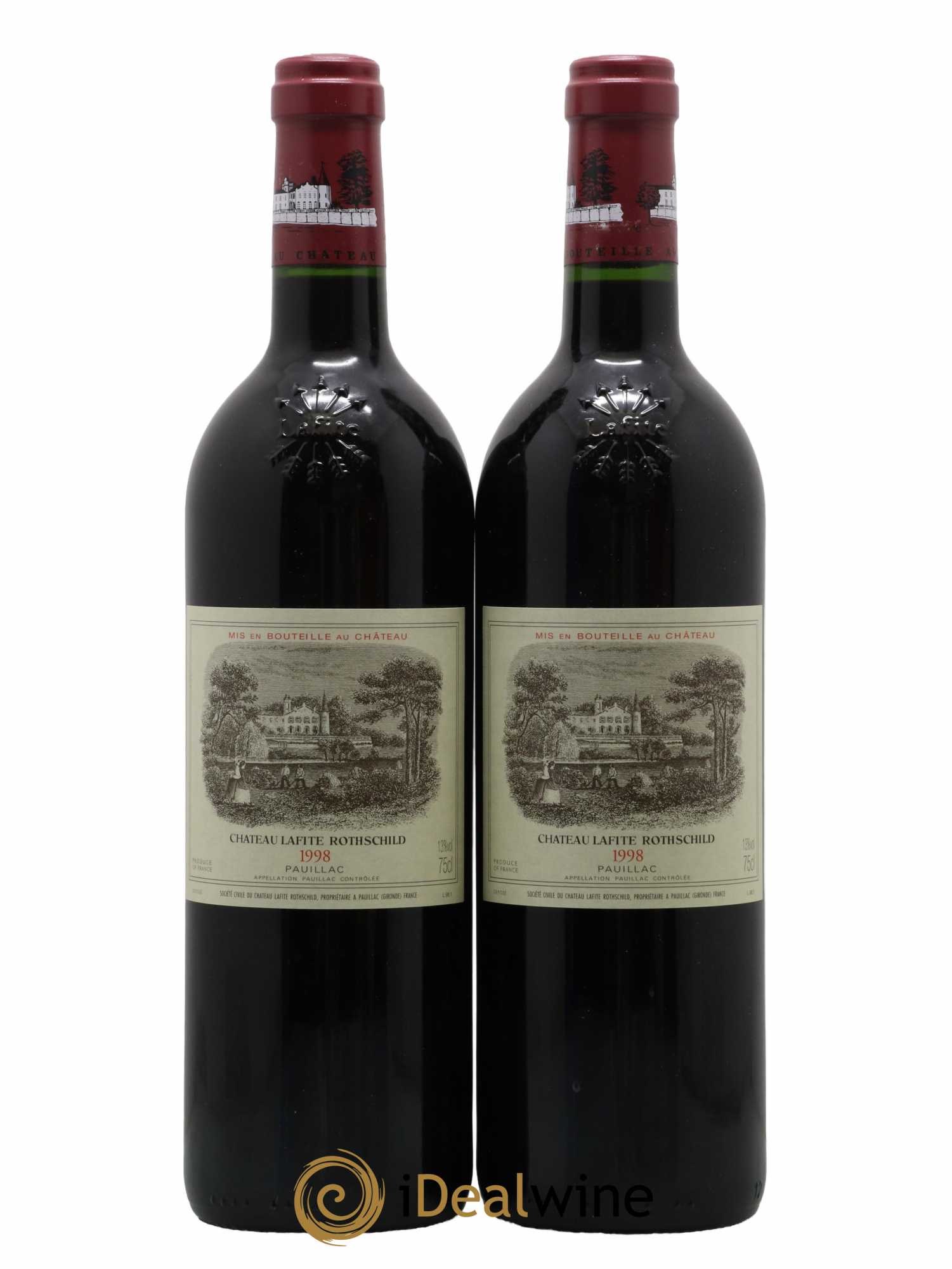 Château Lafite Rothschild 1er Grand Cru Classé 1998 - Lot de 2 bouteilles - 0