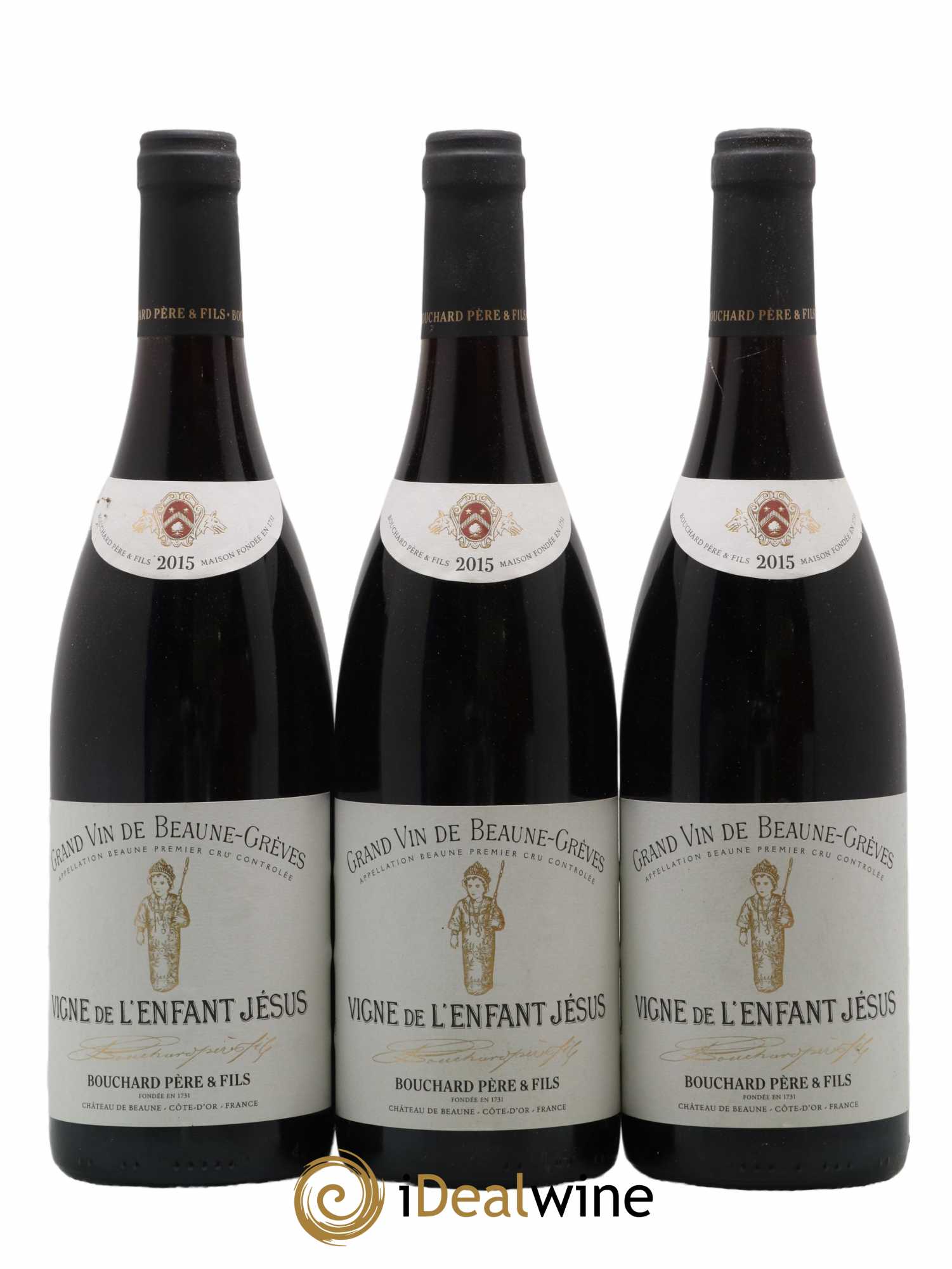 Beaune 1er Cru Grèves - Vigne de l'Enfant Jésus Bouchard Père & Fils 2015 - Lot of 3 bottles - 0