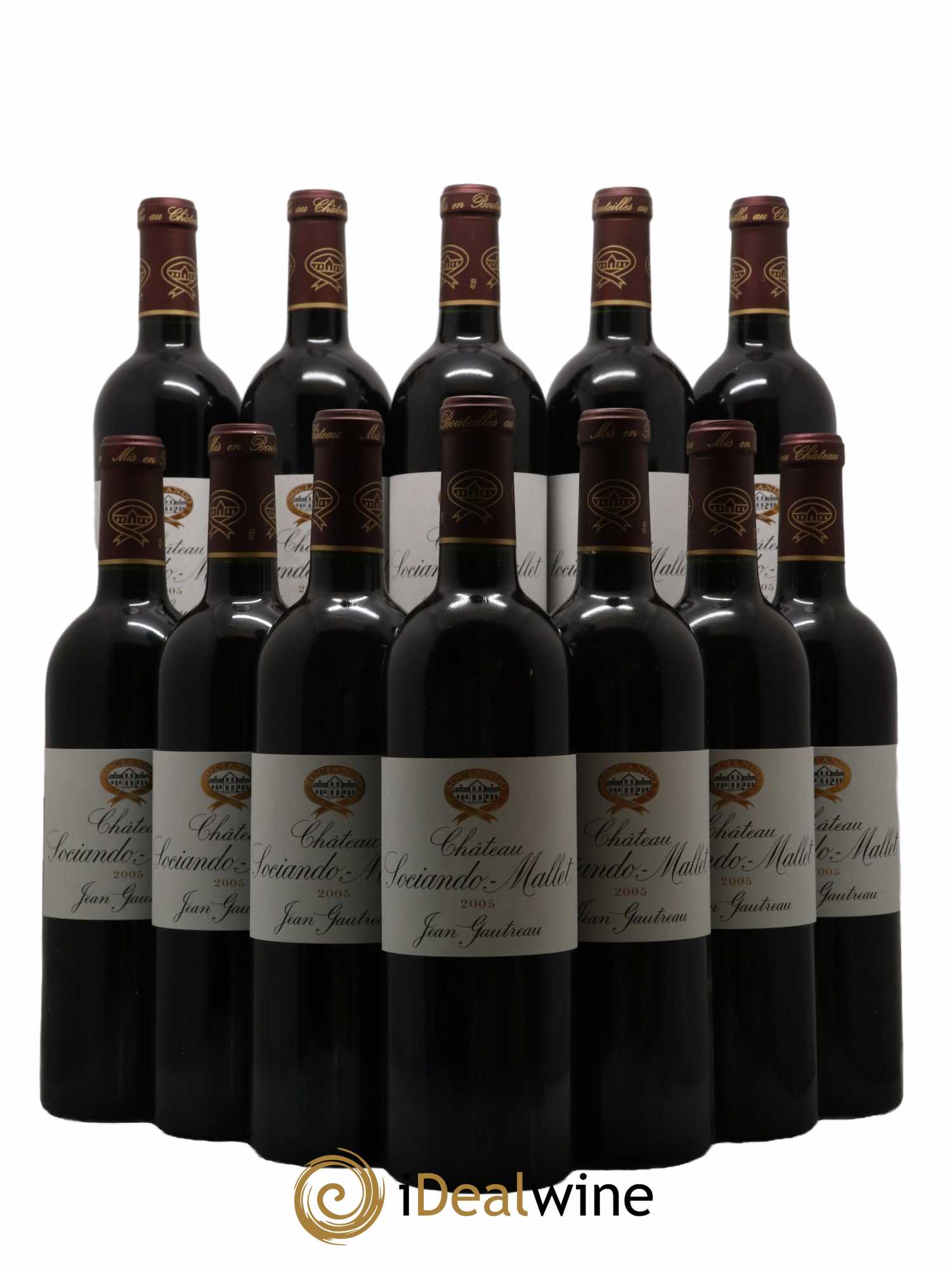 Château Sociando Mallet 2005 - Lot de 12 bouteilles - 0