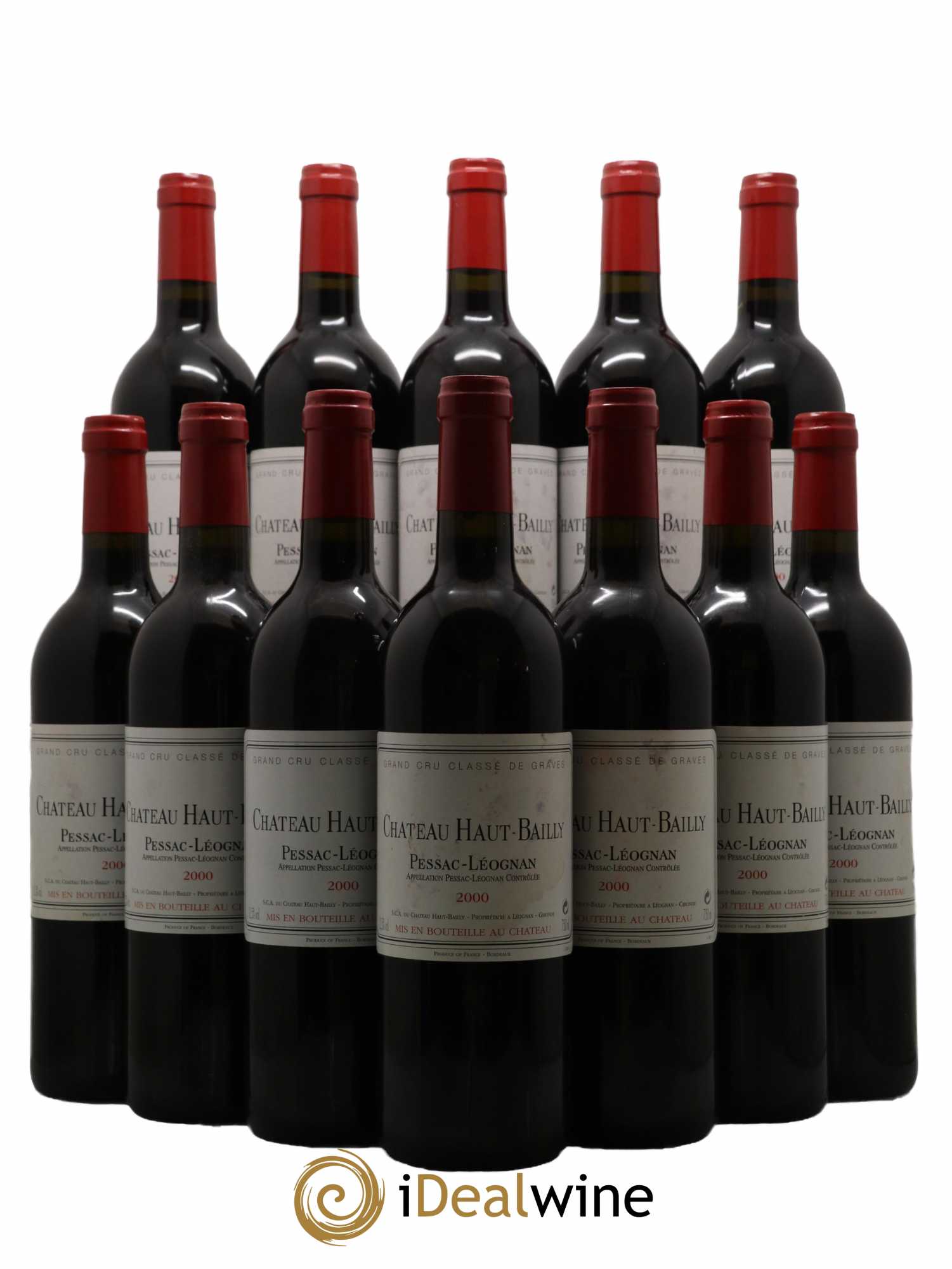Château Haut-Bailly Cru Classé de Graves 2000 - Lot de 12 bouteilles - 0