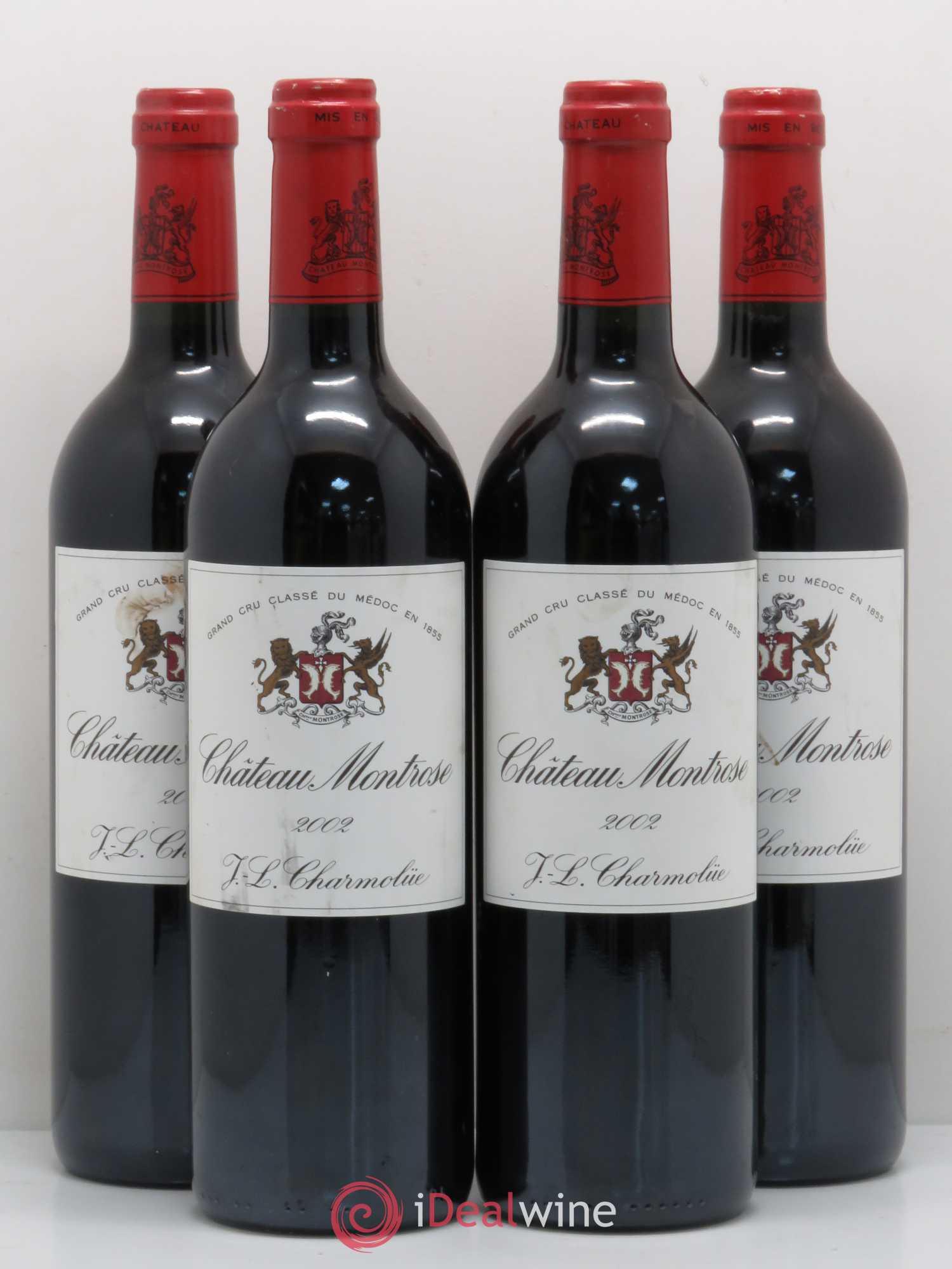 Château Montrose 2ème Grand Cru Classé 2002 - Lot de 4 bouteilles - 0