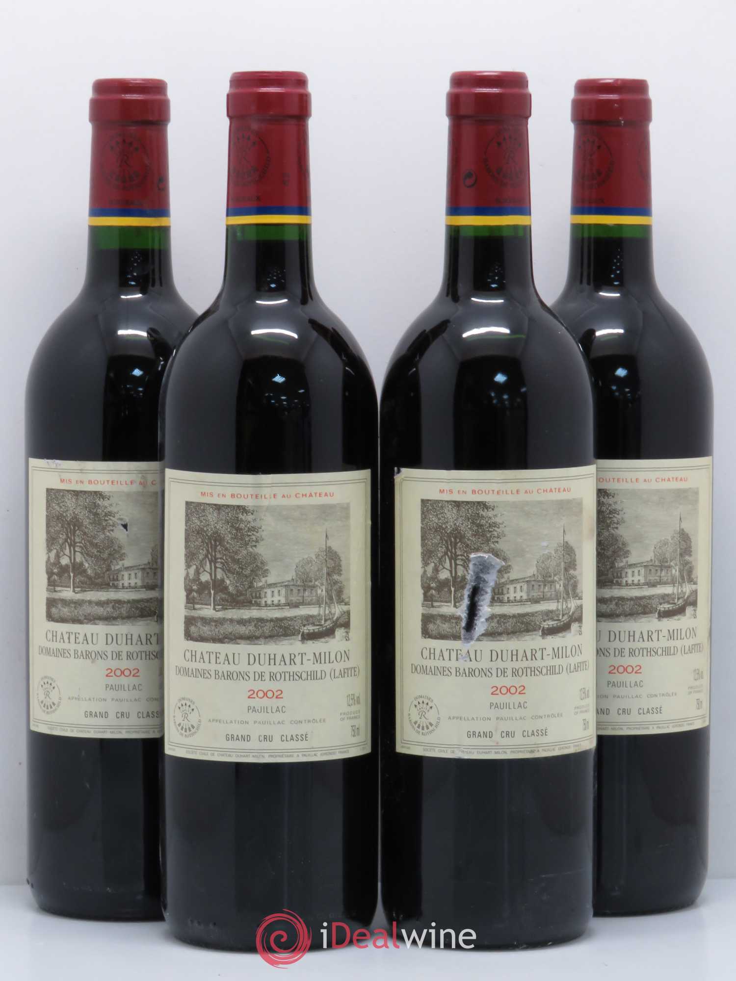 Château Duhart-Milon 4ème Grand Cru Classé 2002 - Lot de 4 bouteilles - 0