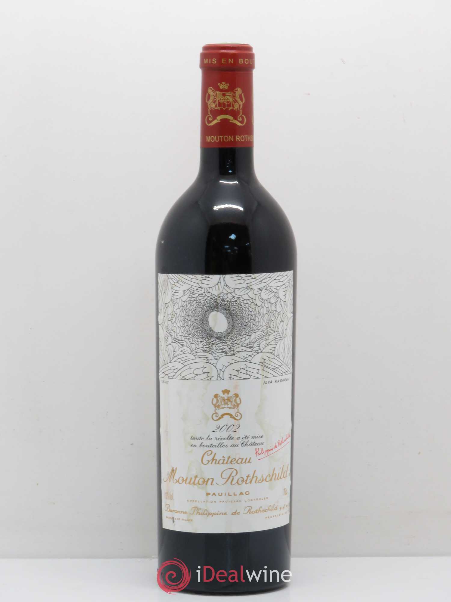 Château Mouton Rothschild 1er Grand Cru Classé 2002 - Lot de 1 bouteille - 0