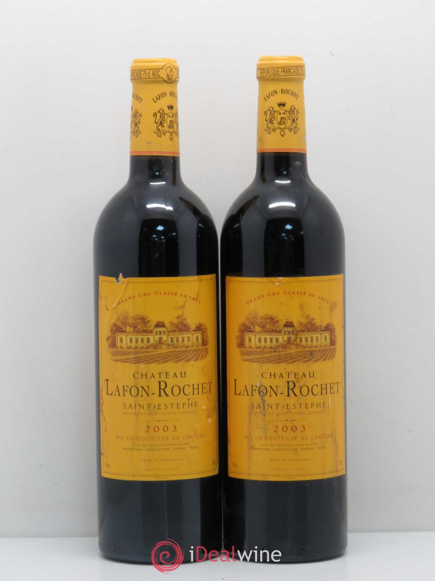 Château Lafon Rochet 4ème Grand Cru Classé 2003 - Lot de 2 bouteilles - 0