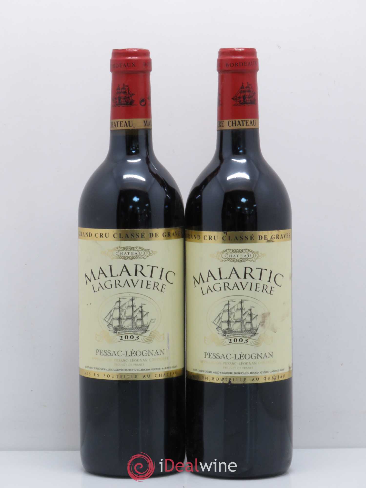 Château Malartic-Lagravière Cru Classé de Graves 2003 - Lot de 2 bouteilles - 0