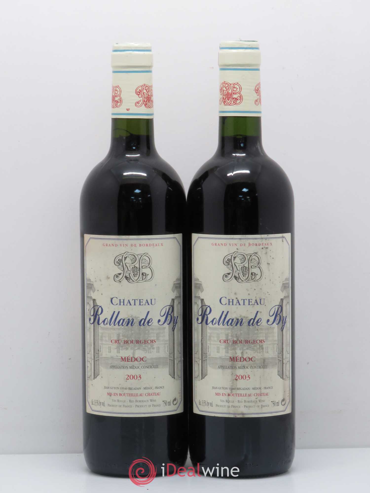 Château Rollan de By Cru Bourgeois (sans prix de réserve) 2003 - Lot de 2 bouteilles - 0