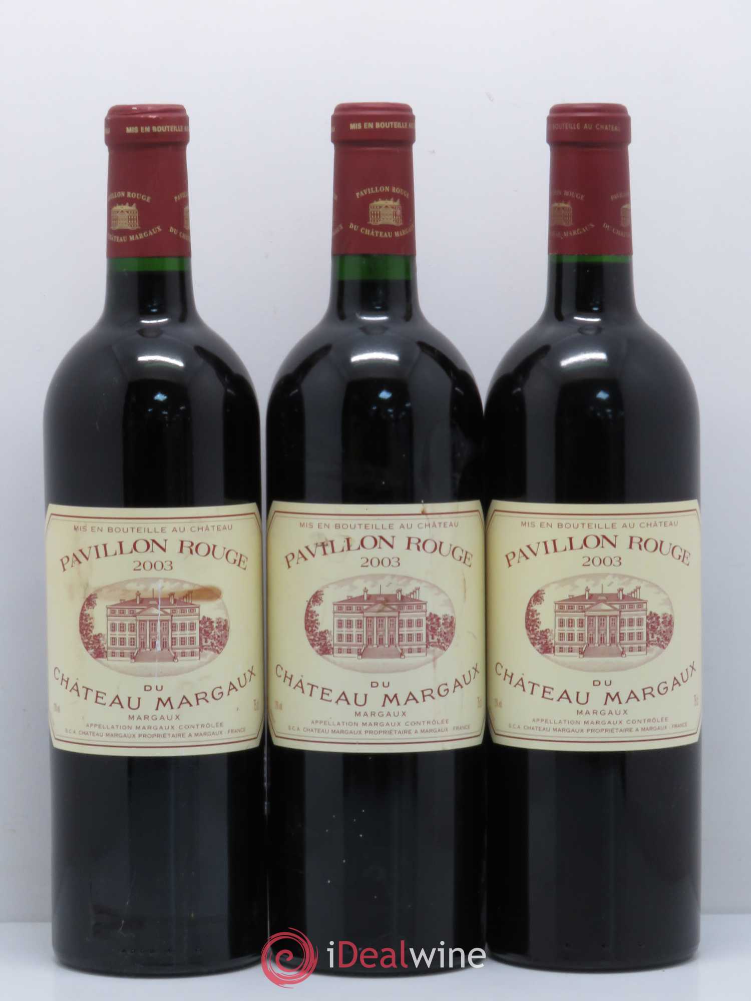 Pavillon Rouge du Château Margaux Second Vin 2003 - Lot de 3 bouteilles - 0