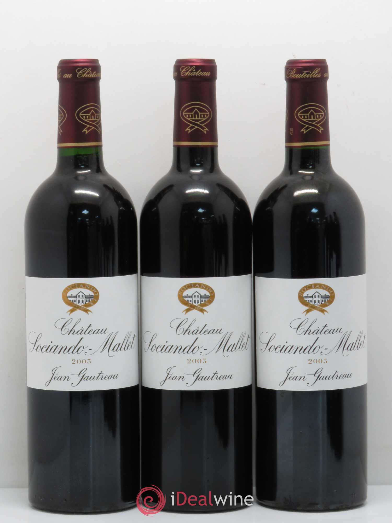 Château Sociando Mallet 2003 - Lot de 6 bouteilles - 1