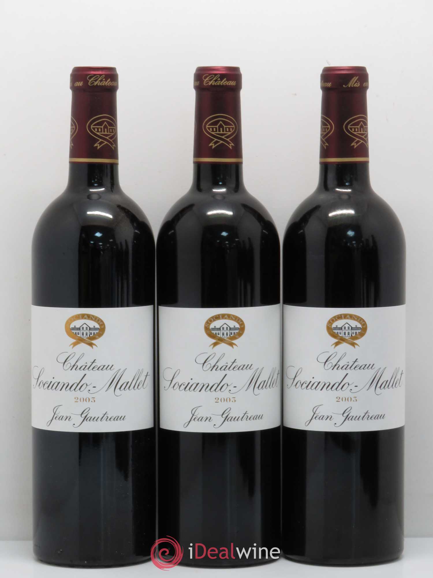 Château Sociando Mallet 2003 - Lot de 6 bouteilles - 2