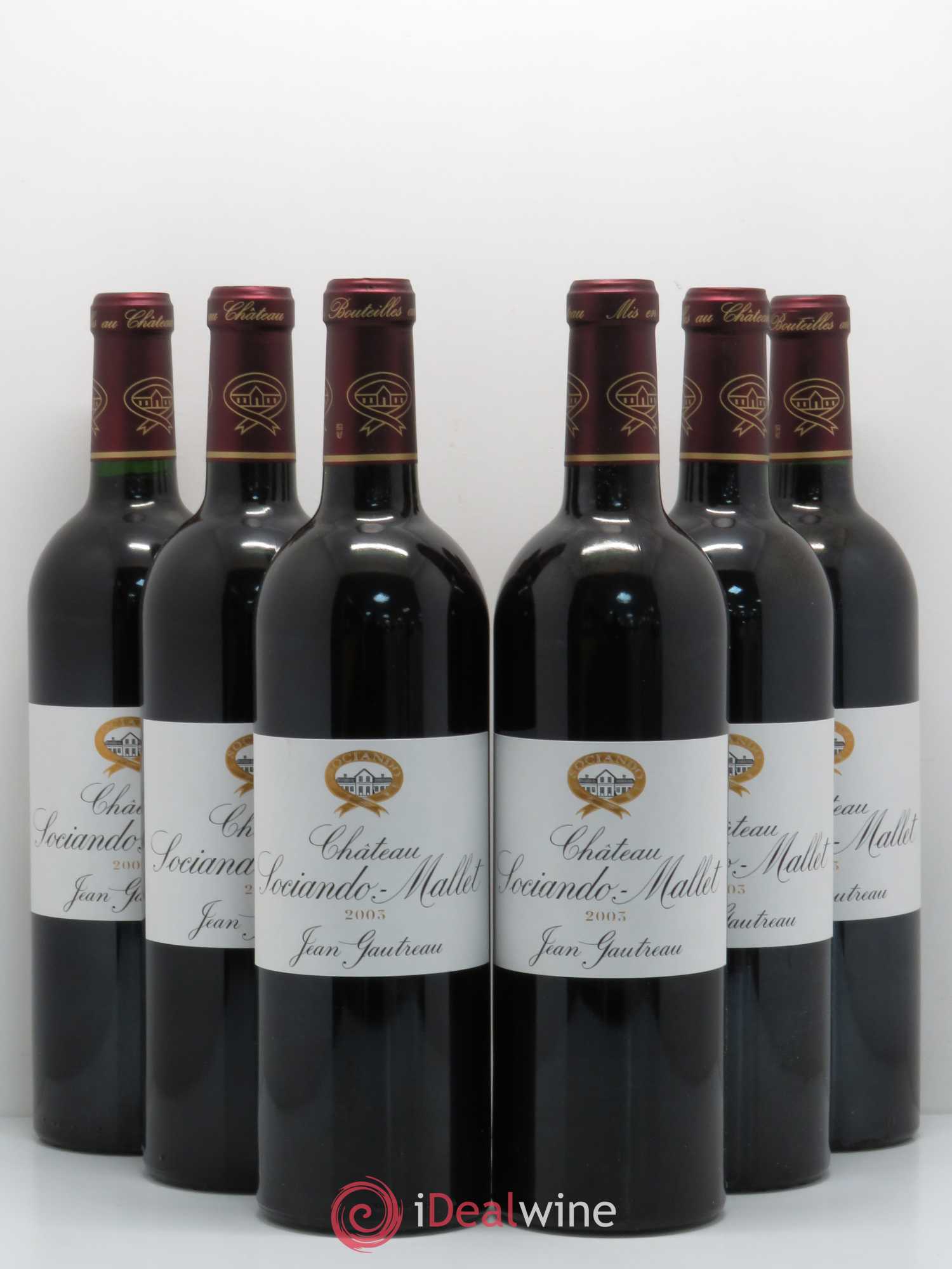 Château Sociando Mallet 2003 - Lot de 6 bouteilles - 0