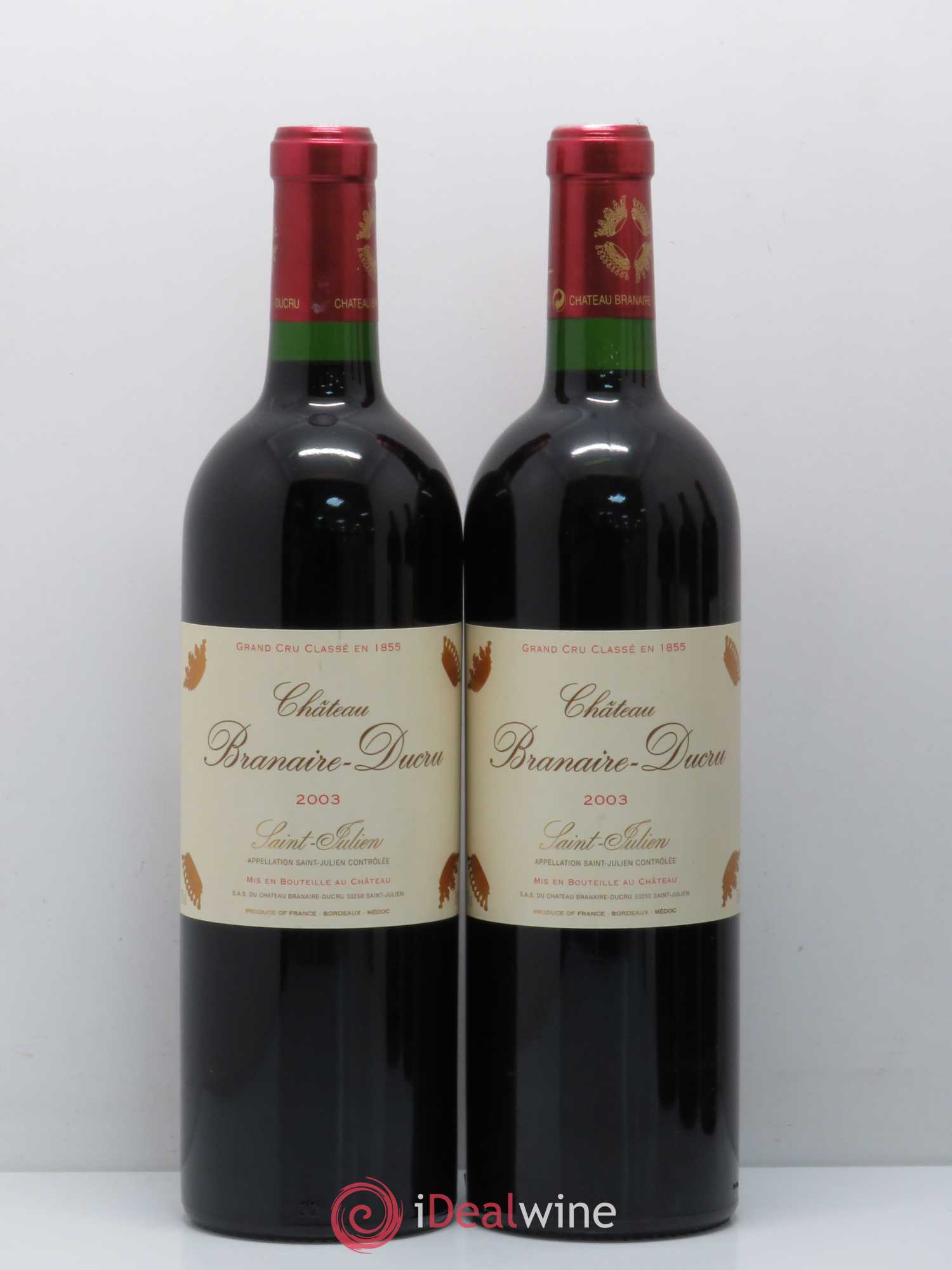 Château Branaire Ducru 4ème Grand Cru Classé 2003 - Lot de 5 bouteilles - 2