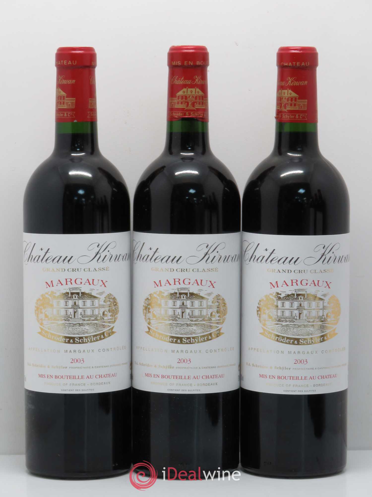 Château Kirwan 3ème Grand Cru Classé 2003 - Lot de 6 bouteilles - 1