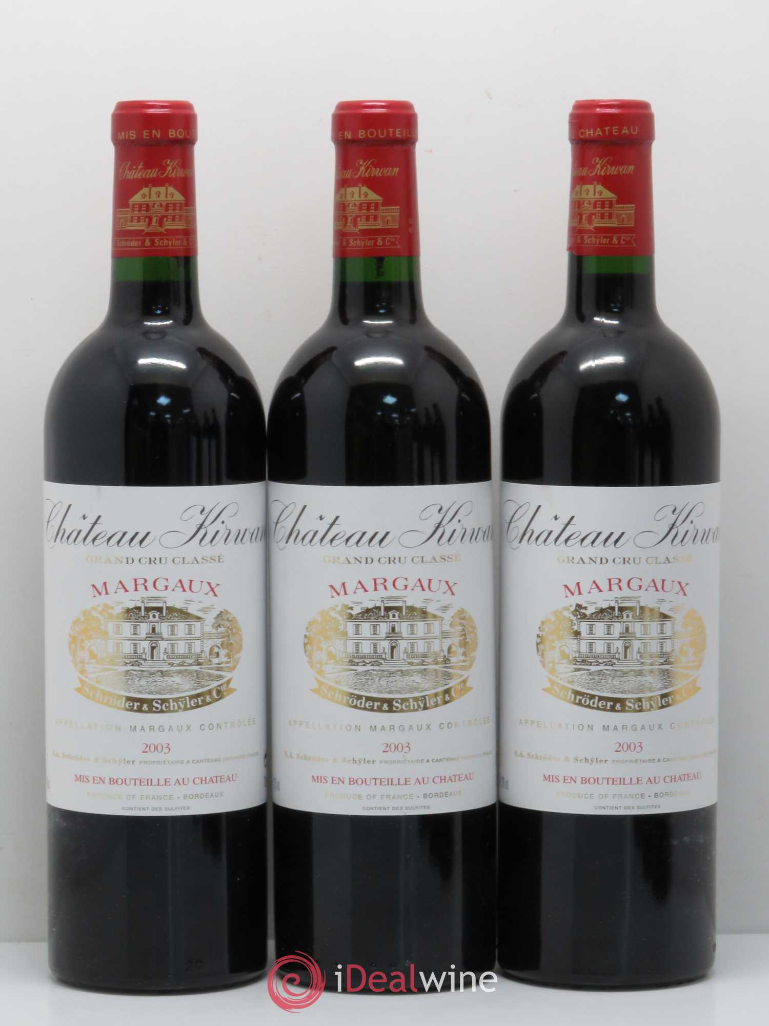 Château Kirwan 3ème Grand Cru Classé 2003 - Lot de 6 bouteilles - 2