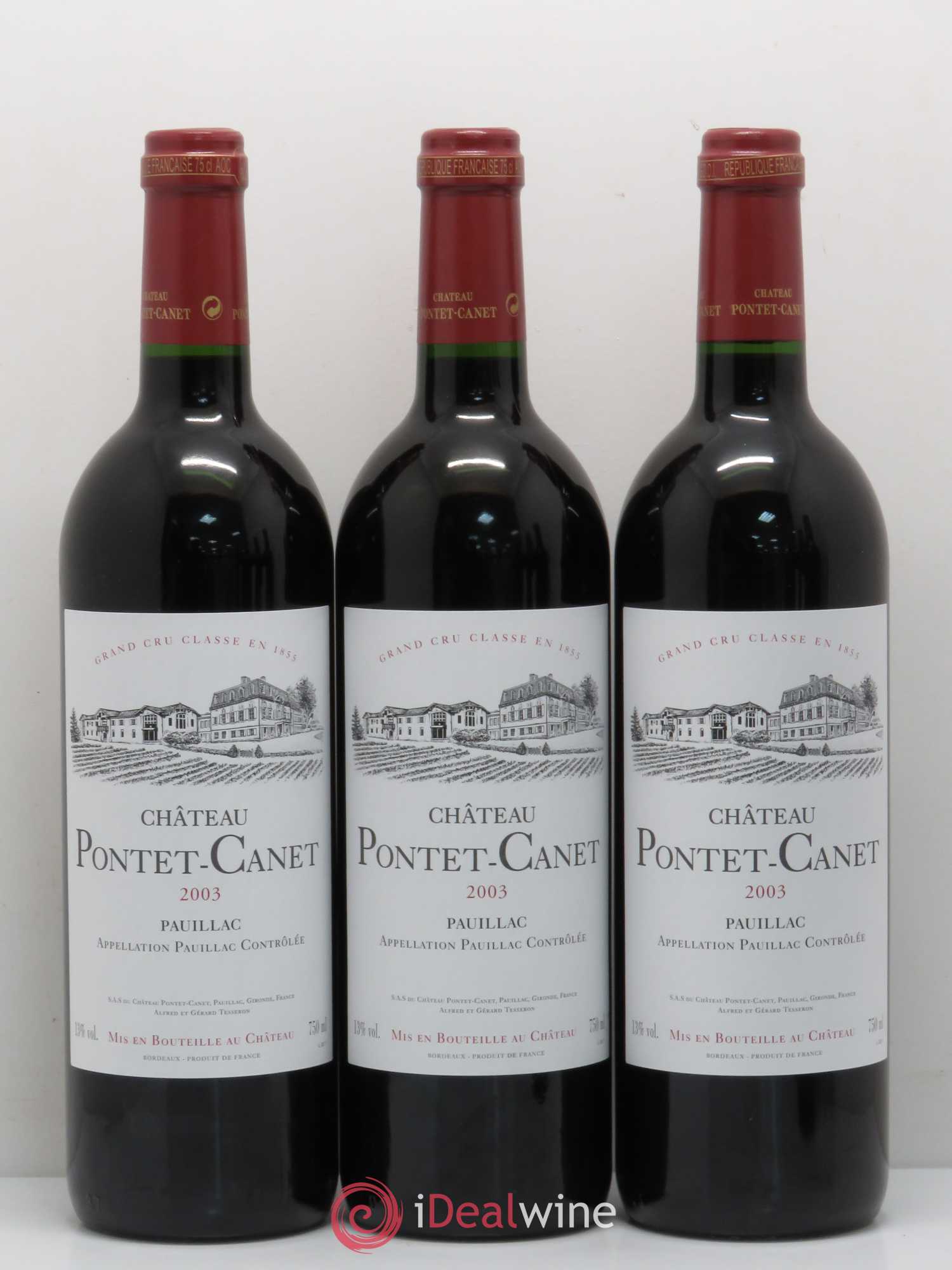 Château Pontet Canet 5ème Grand Cru Classé 2003 - Lot de 6 bouteilles - 2