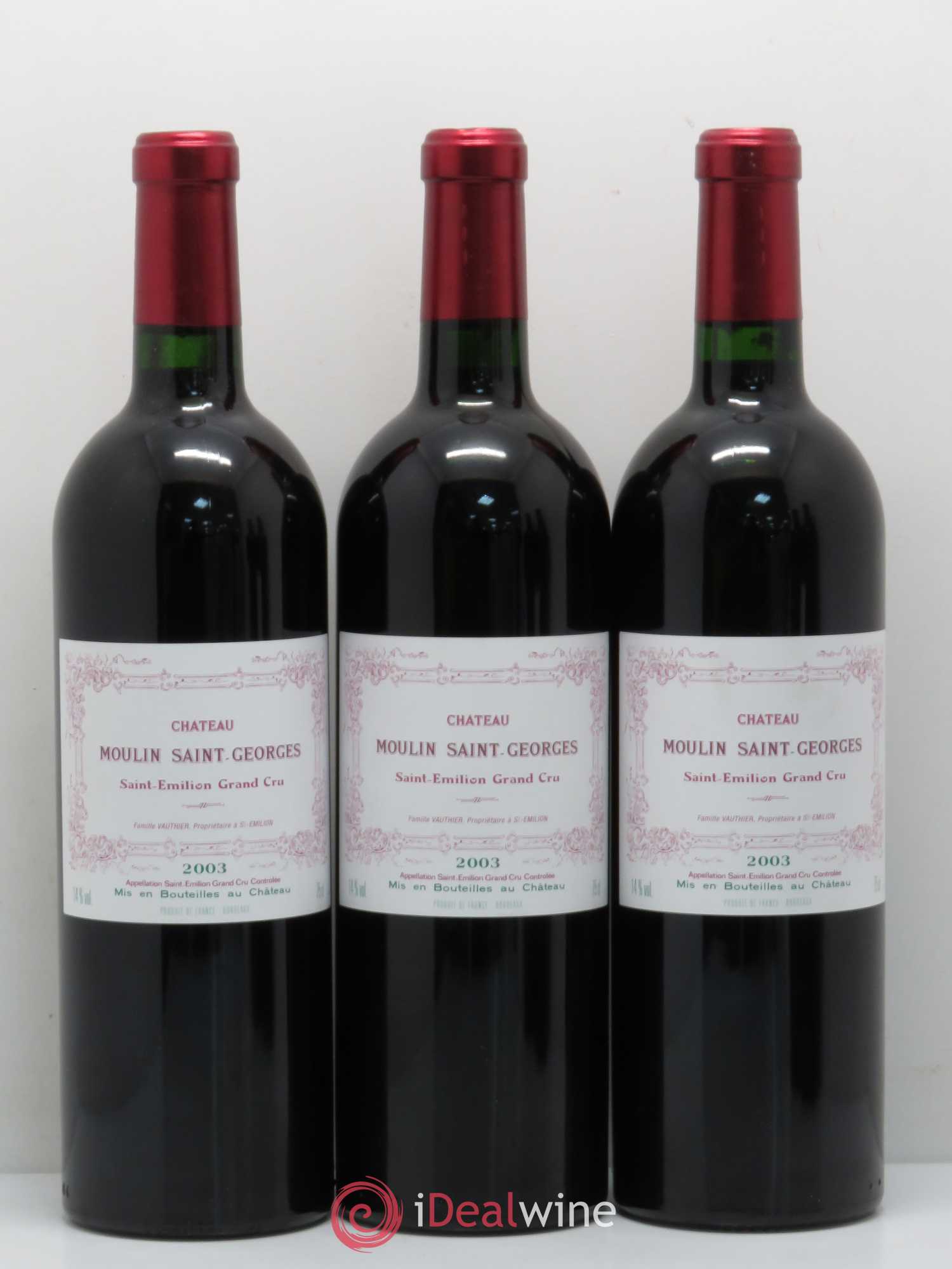 Château Moulin Saint Georges 2003 - Lot de 5 bouteilles - 1