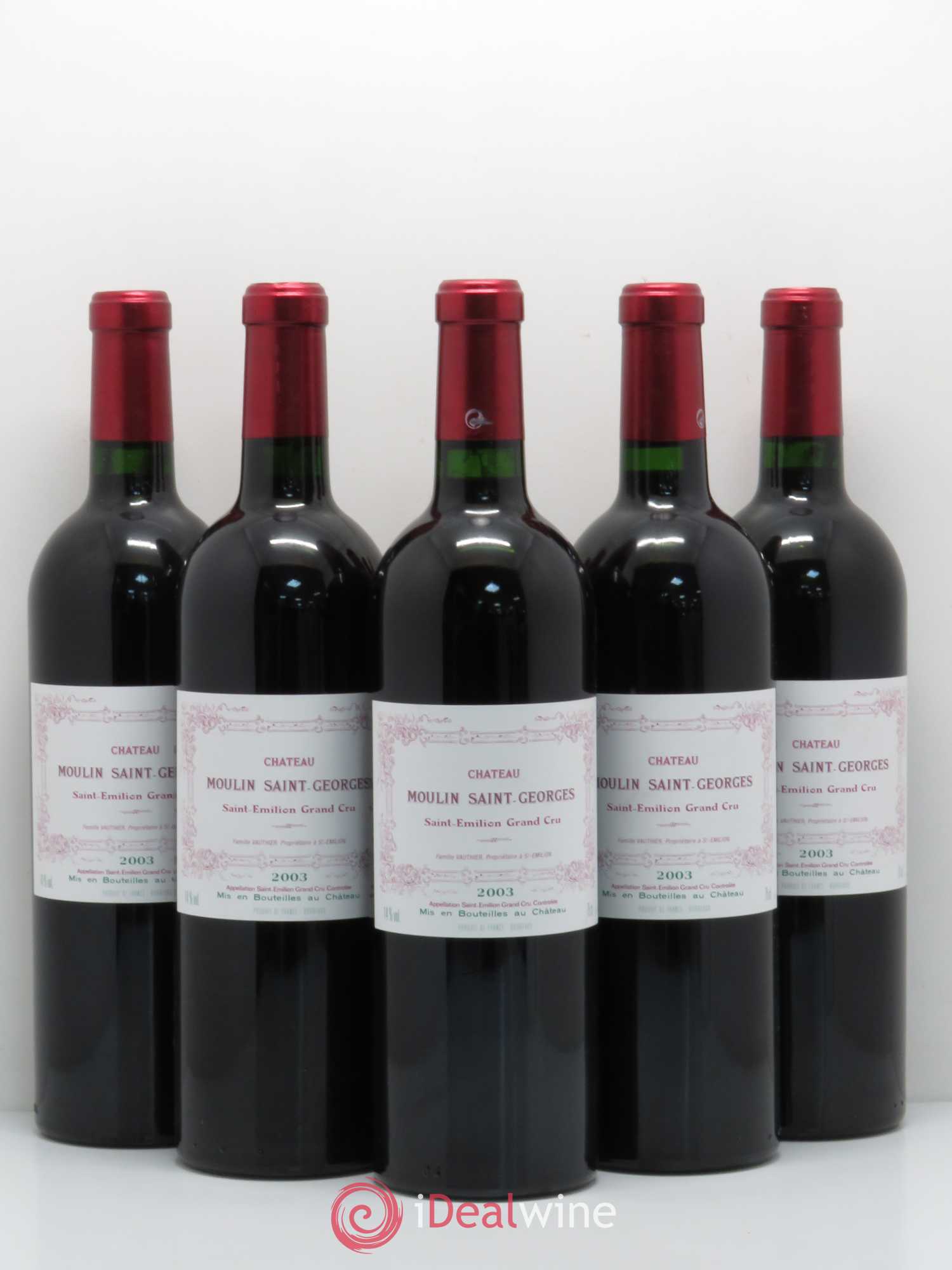 Château Moulin Saint Georges 2003 - Lot de 5 bouteilles - 0