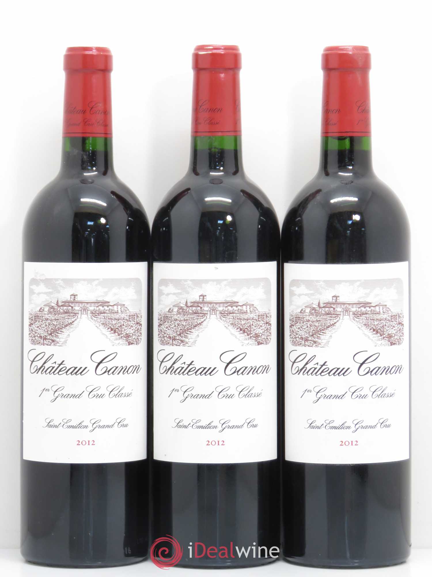 Château Canon 1er Grand Cru Classé B 2012 - Lot de 3 bouteilles - 0