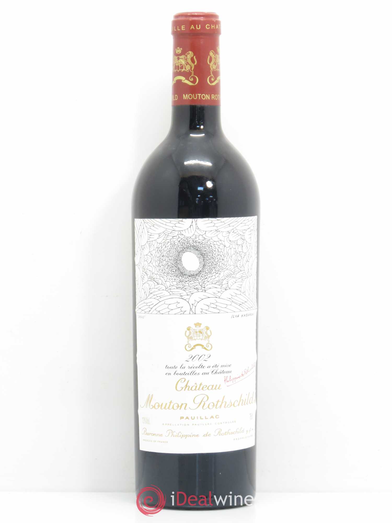 Château Mouton Rothschild 1er Grand Cru Classé 2002 - Lot de 1 bouteille - 0