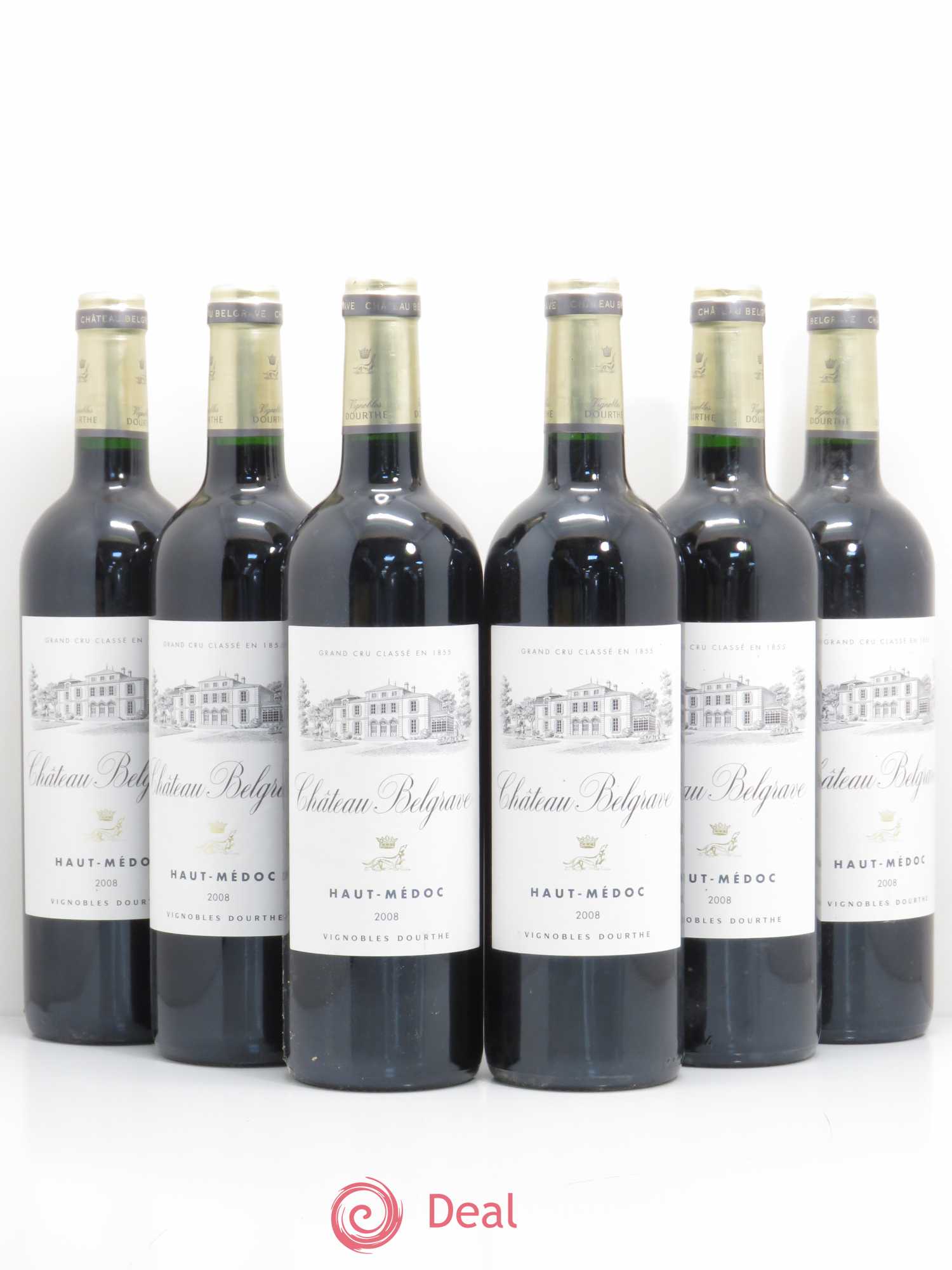 Château Belgrave 5ème Grand Cru Classé 2008 - Lot de 6 bouteilles - 0